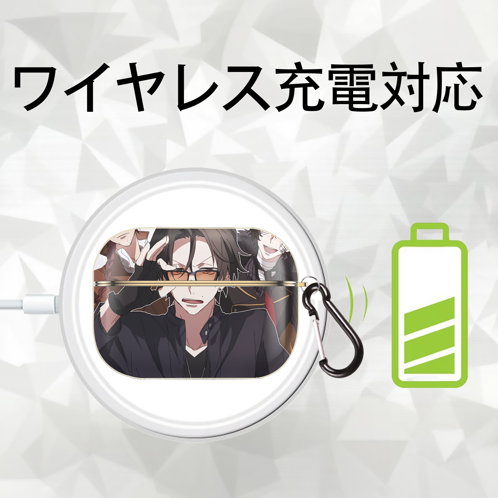 文豪ストレイドッグス Bungo Stray Dogs 【AirPods Pro用】ハードシェル保護ケース｜耐衝撃・防指紋・カラビナ付き商品仕様