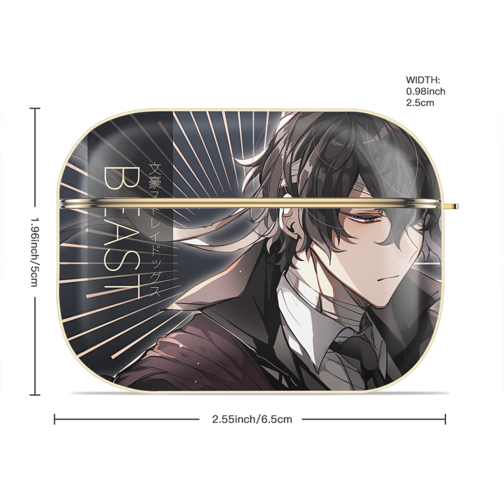 文豪ストレイドッグス Bungo Stray Dogs 【AirPods Pro用】ハードシェル保護ケース｜耐衝撃・防指紋・カラビナ付き商品仕様