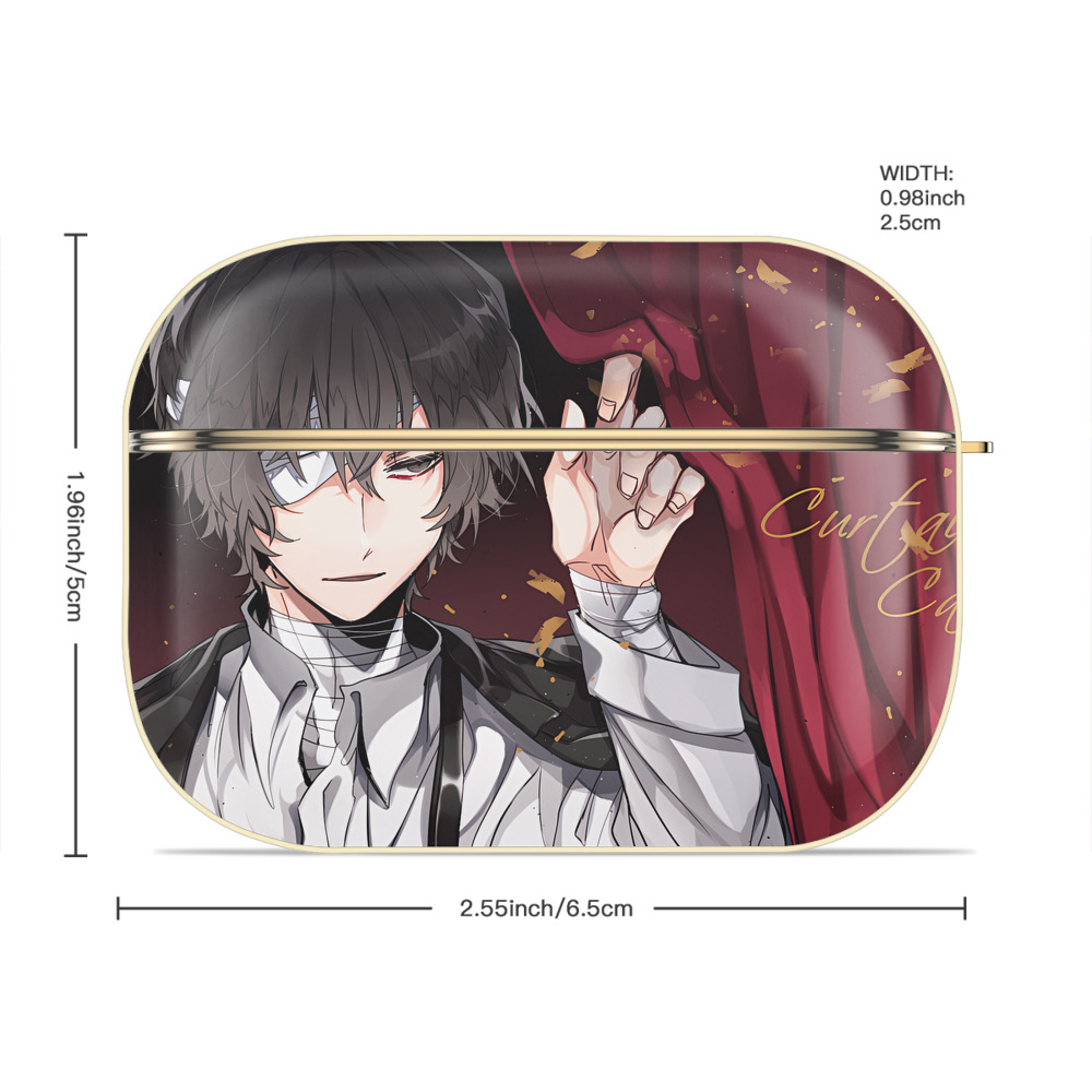 文豪ストレイドッグス Bungo Stray Dogs 【AirPods Pro用】ハードシェル保護ケース｜耐衝撃・防指紋・カラビナ付き商品仕様