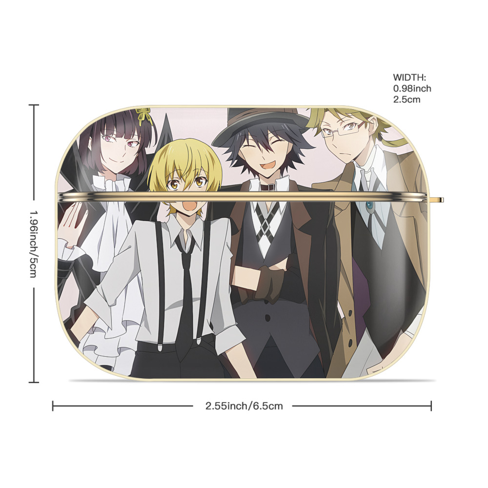 文豪ストレイドッグス Bungo Stray Dogs 【AirPods Pro用】ハードシェル保護ケース｜耐衝撃・防指紋・カラビナ付き商品仕様