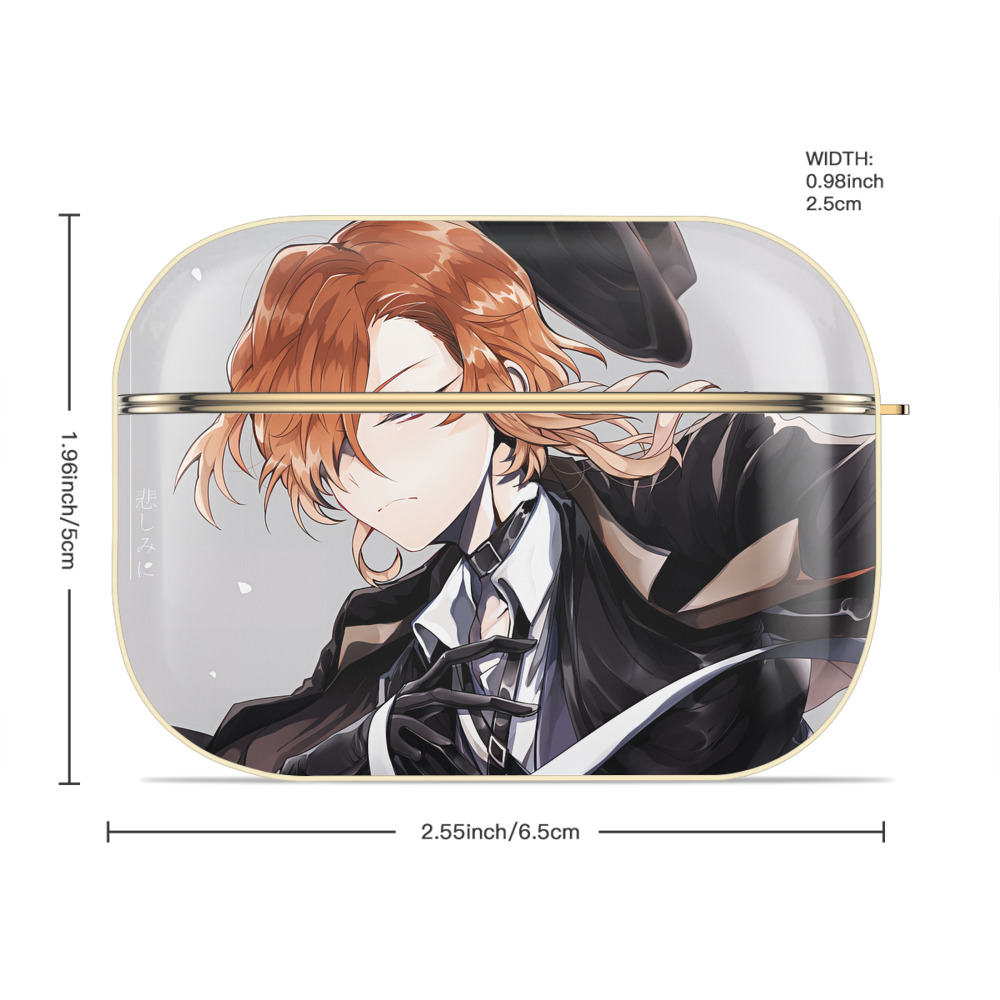 文豪ストレイドッグス Bungo Stray Dogs 【AirPods Pro用】ハードシェル保護ケース｜耐衝撃・防指紋・カラビナ付き商品仕様