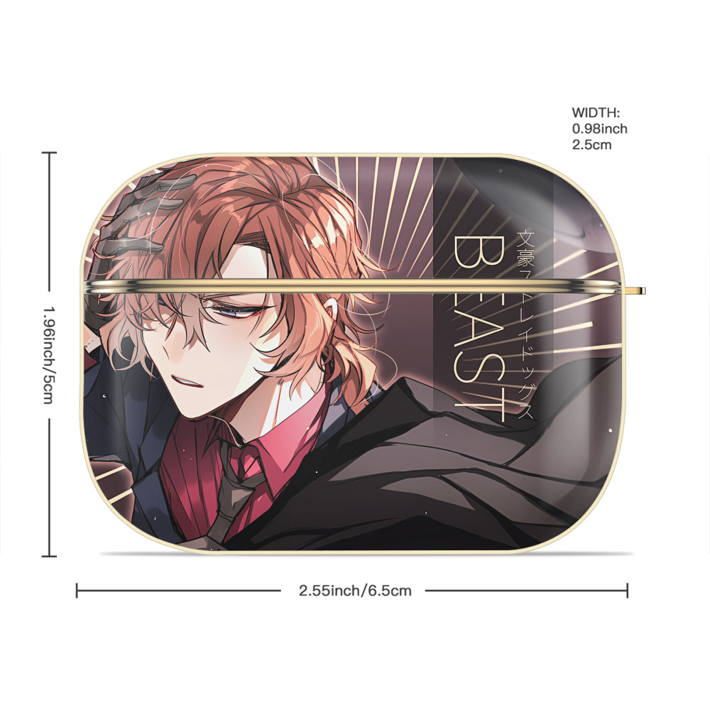 文豪ストレイドッグス Bungo Stray Dogs 【AirPods Pro用】ハードシェル保護ケース｜耐衝撃・防指紋・カラビナ付き商品仕様