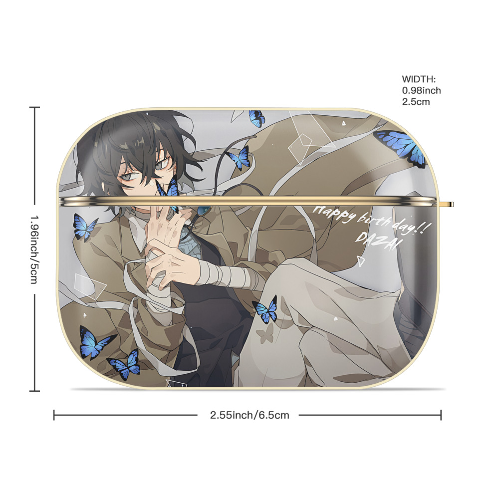 文豪ストレイドッグス Bungo Stray Dogs 【AirPods Pro用】ハードシェル保護ケース｜耐衝撃・防指紋・カラビナ付き商品仕様