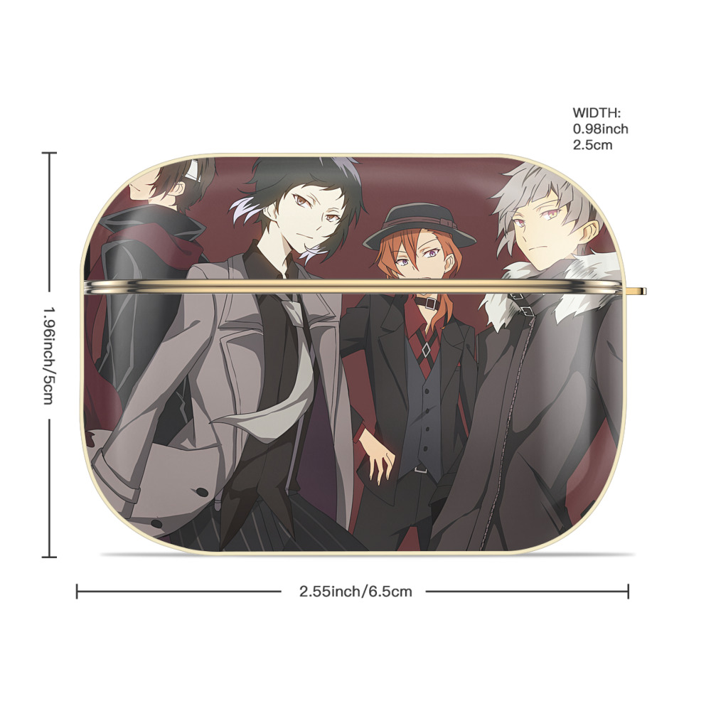 文豪ストレイドッグス Bungo Stray Dogs 【AirPods Pro用】ハードシェル保護ケース｜耐衝撃・防指紋・カラビナ付き商品仕様