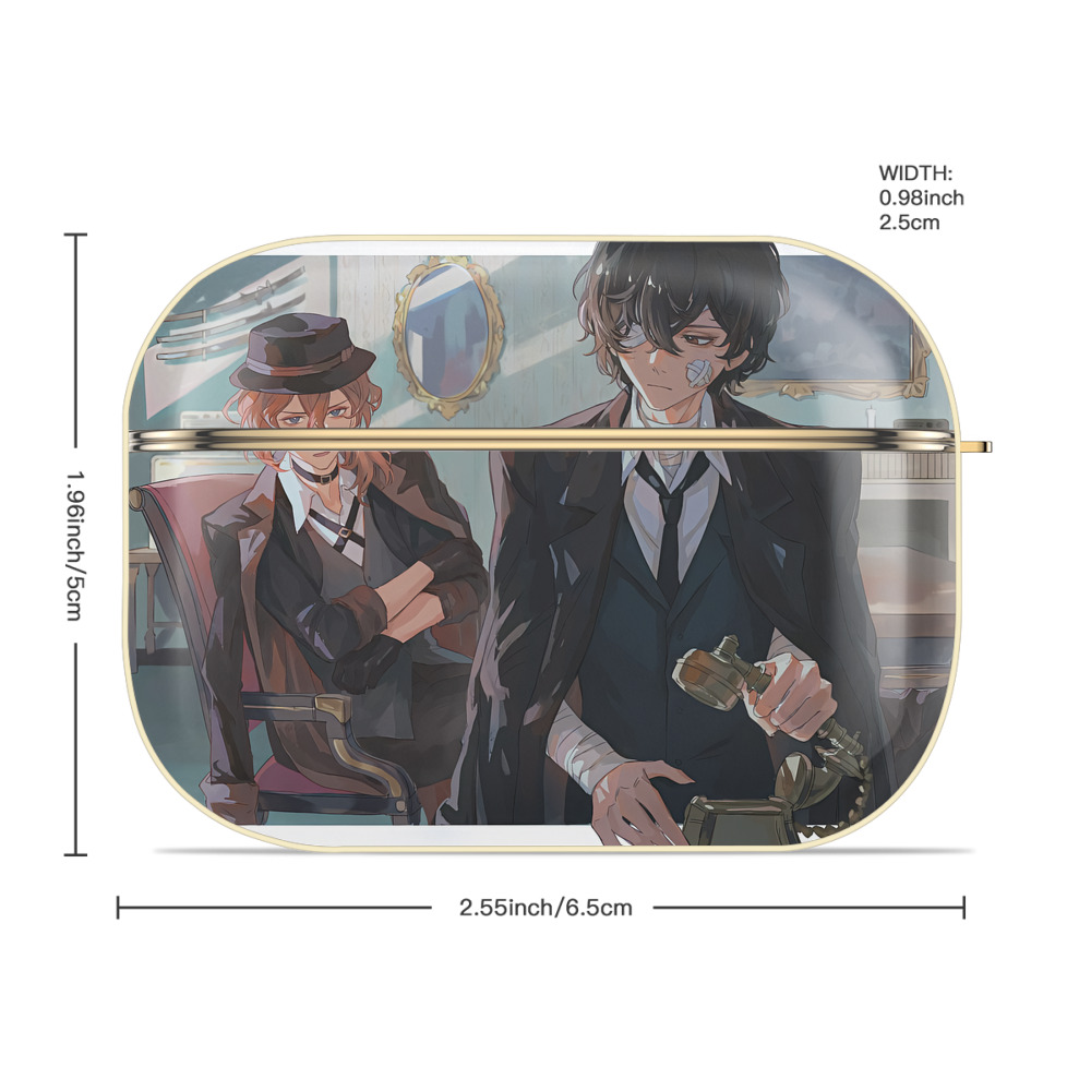 文豪ストレイドッグス Bungo Stray Dogs 【AirPods Pro用】ハードシェル保護ケース｜耐衝撃・防指紋・カラビナ付き商品仕様