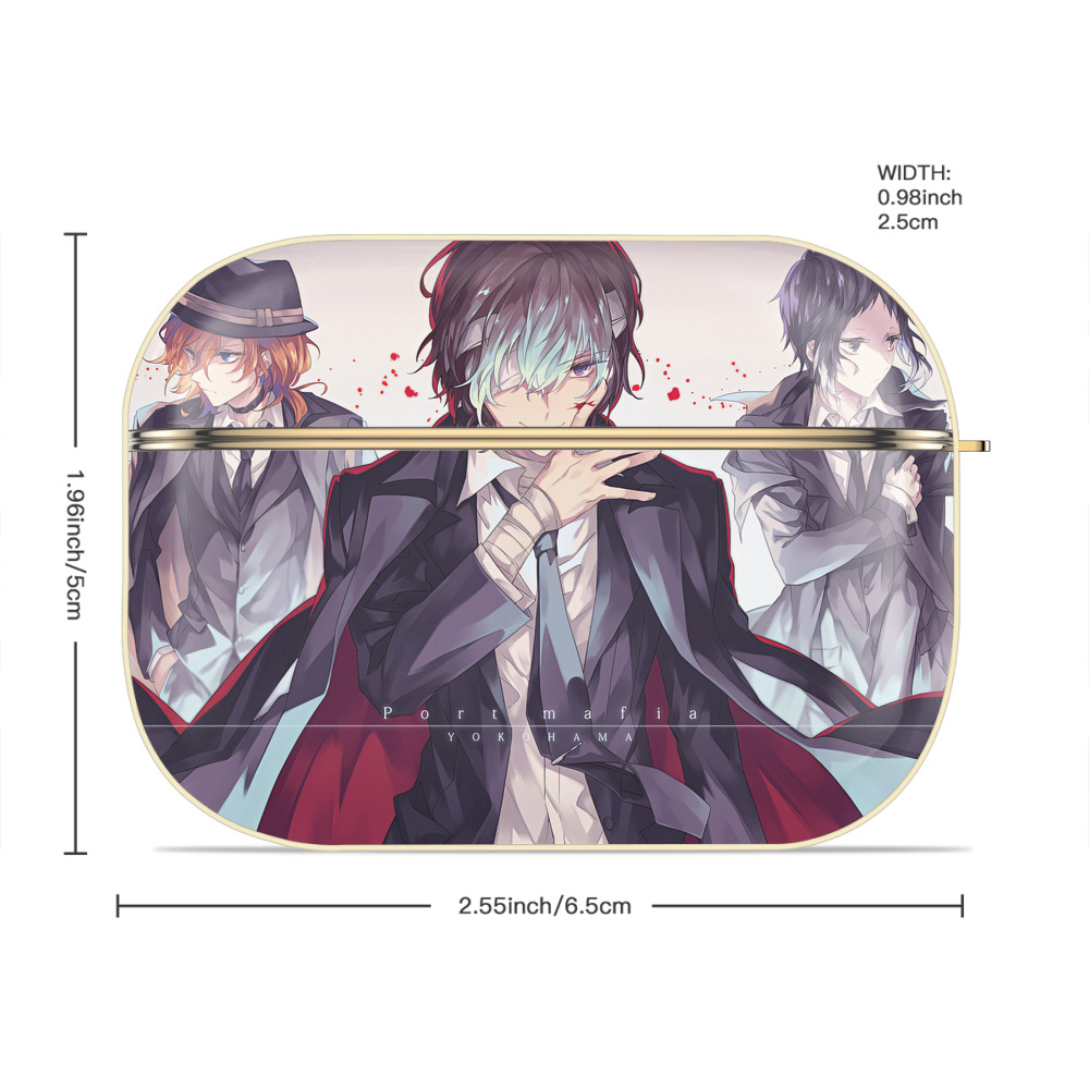 文豪ストレイドッグス Bungo Stray Dogs 【AirPods Pro用】ハードシェル保護ケース｜耐衝撃・防指紋・カラビナ付き商品仕様