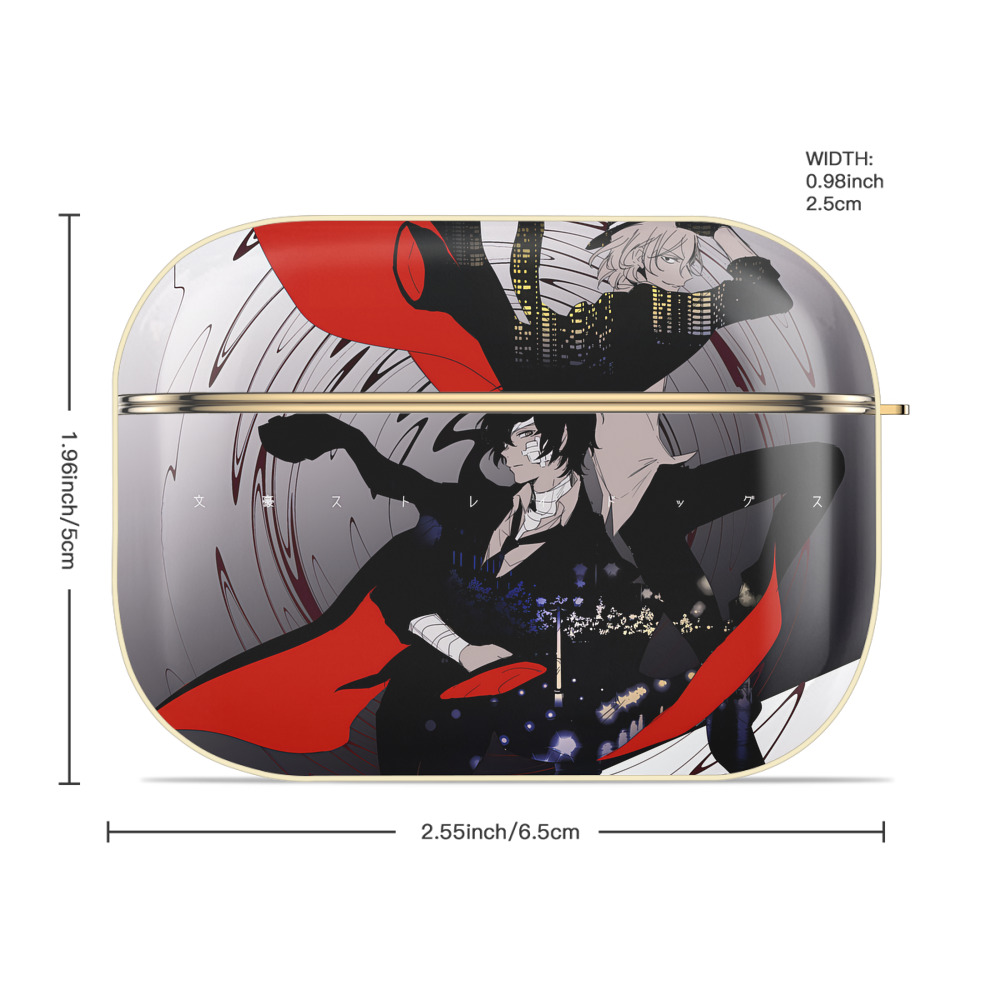 文豪ストレイドッグス Bungo Stray Dogs 【AirPods Pro用】ハードシェル保護ケース｜耐衝撃・防指紋・カラビナ付き商品仕様