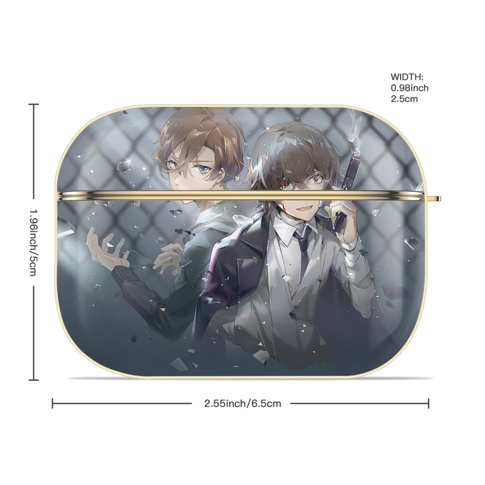 文豪ストレイドッグス Bungo Stray Dogs 【AirPods Pro用】ハードシェル保護ケース｜耐衝撃・防指紋・カラビナ付き商品仕様