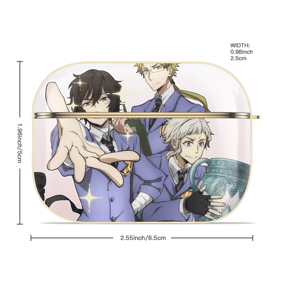 文豪ストレイドッグス Bungo Stray Dogs 【AirPods Pro用】ハードシェル保護ケース｜耐衝撃・防指紋・カラビナ付き商品仕様