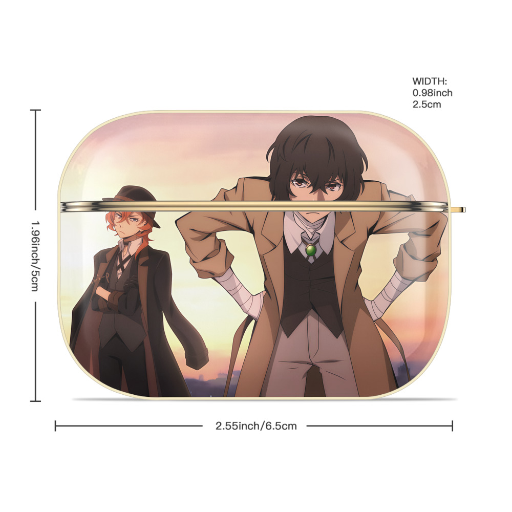 文豪ストレイドッグス Bungo Stray Dogs 【AirPods Pro用】ハードシェル保護ケース｜耐衝撃・防指紋・カラビナ付き商品仕様
