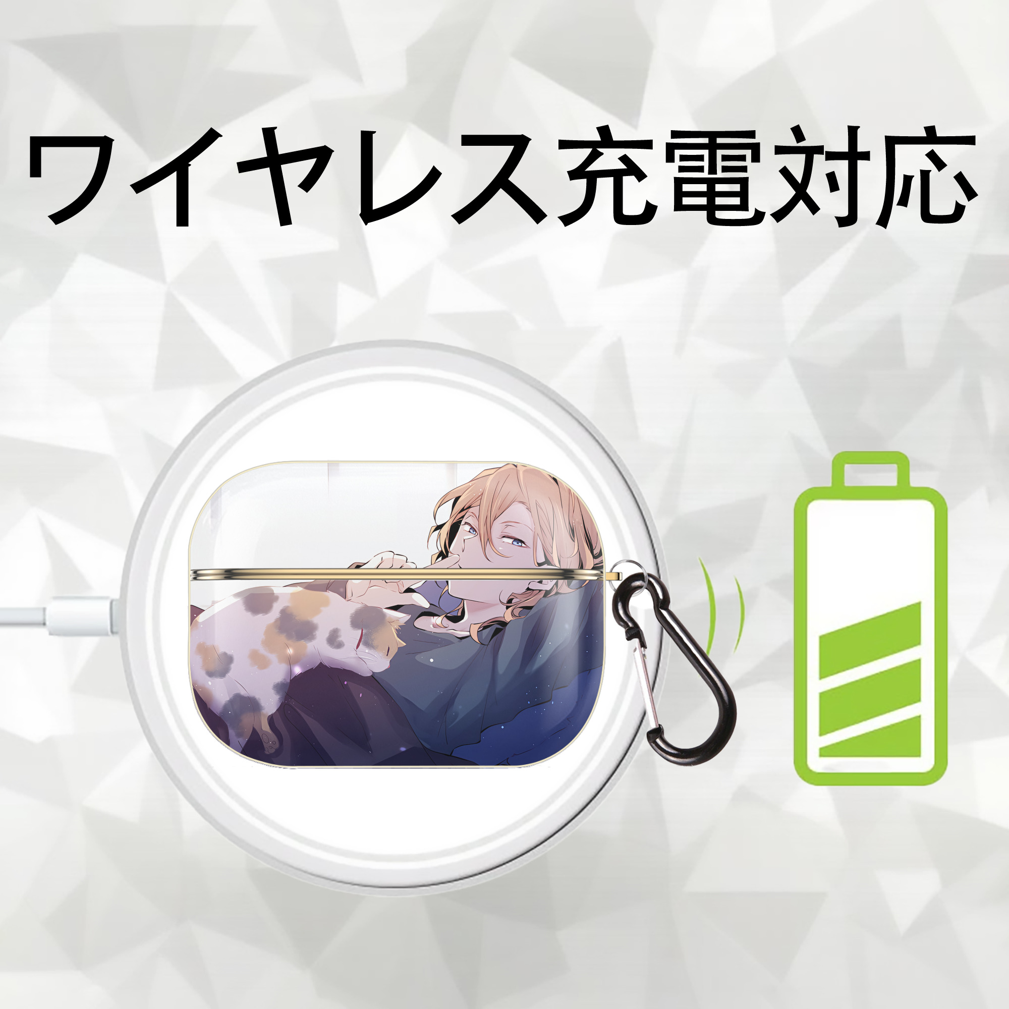 文豪ストレイドッグス Bungo Stray Dogs 【AirPods Pro用】ハードシェル保護ケース｜耐衝撃・防指紋・カラビナ付き商品仕様