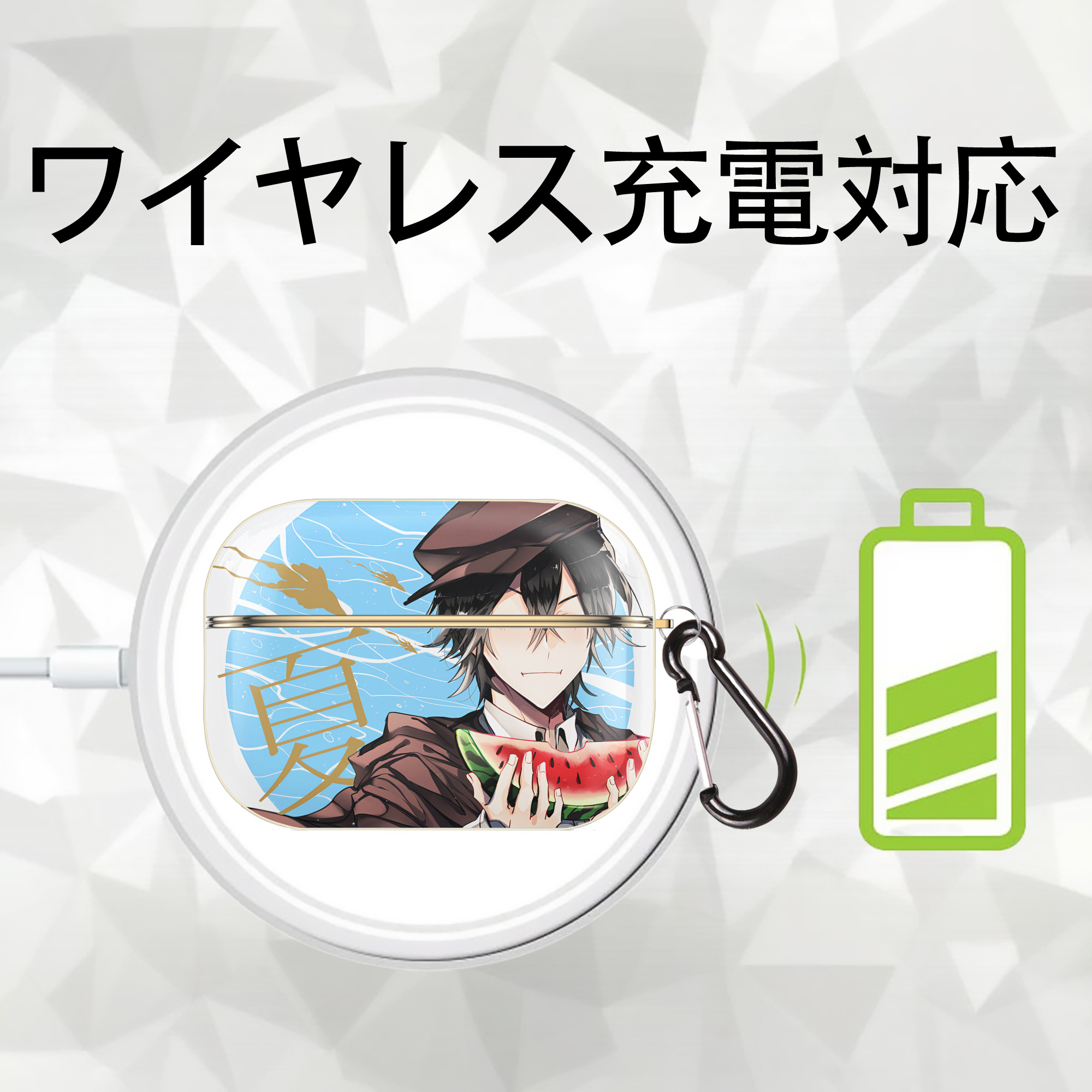 文豪ストレイドッグス Bungo Stray Dogs 【AirPods Pro用】ハードシェル保護ケース｜耐衝撃・防指紋・カラビナ付き商品仕様