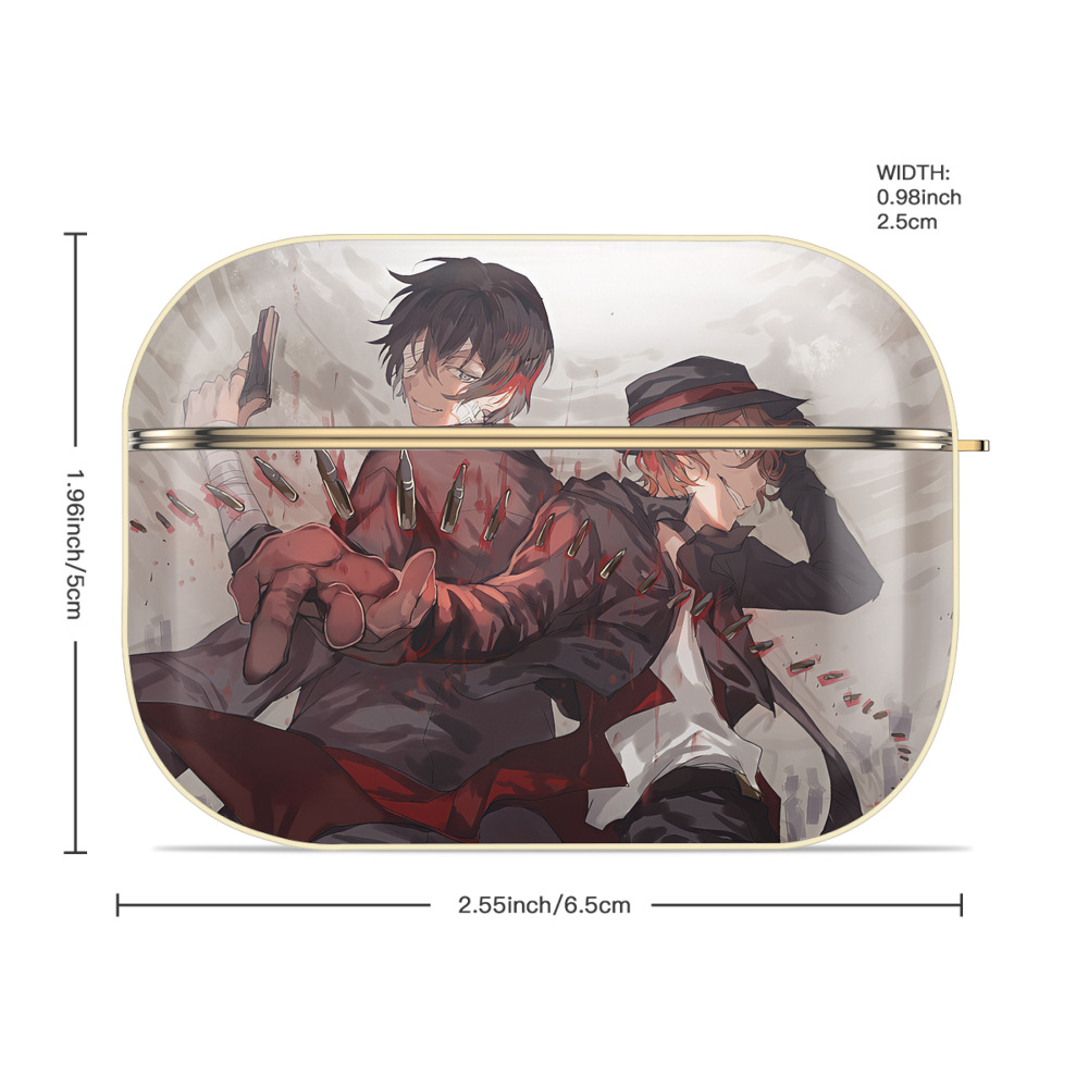 文豪ストレイドッグス Bungo Stray Dogs 【AirPods Pro用】ハードシェル保護ケース｜耐衝撃・防指紋・カラビナ付き商品仕様