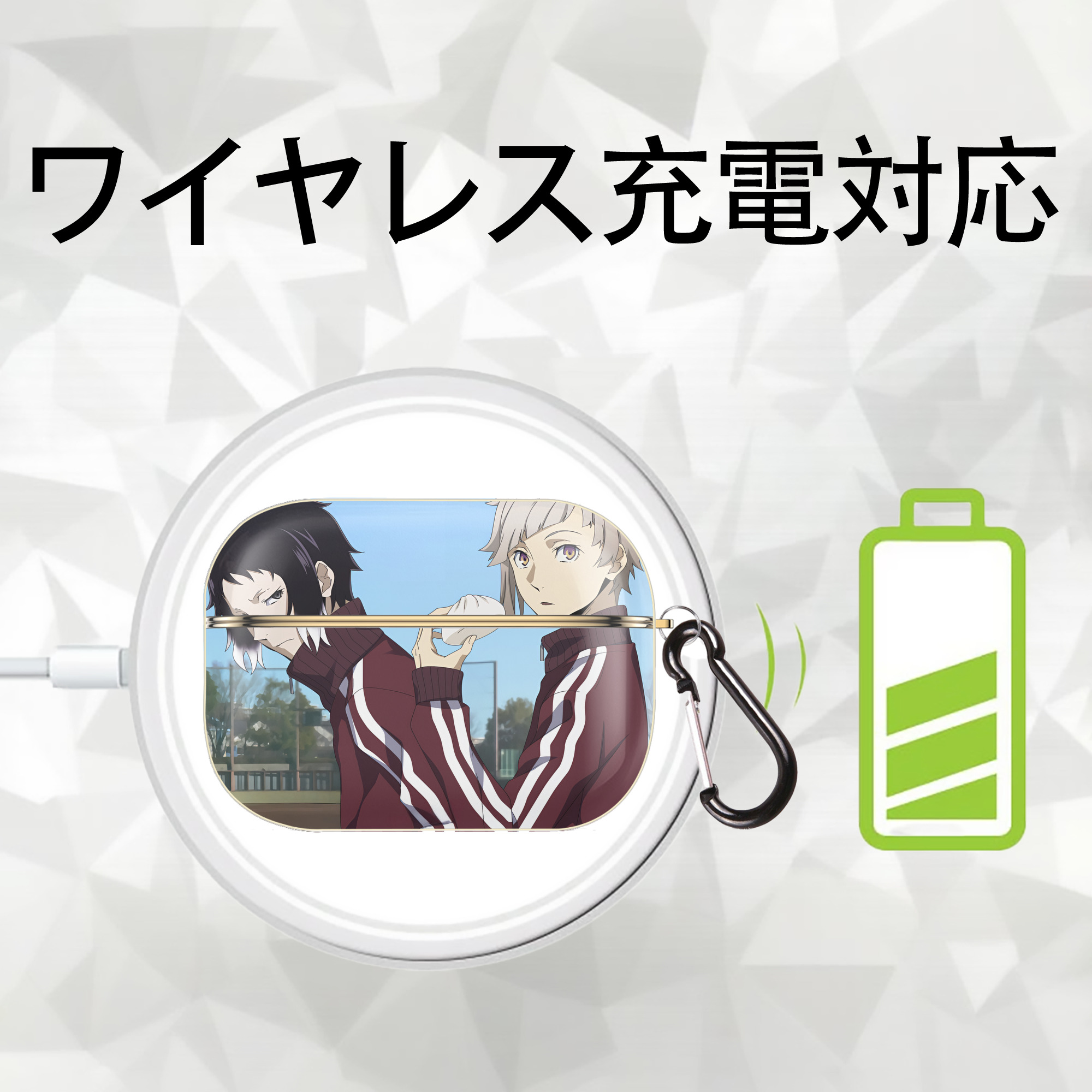 文豪ストレイドッグス Bungo Stray Dogs 【AirPods Pro用】ハードシェル保護ケース｜耐衝撃・防指紋・カラビナ付き商品仕様