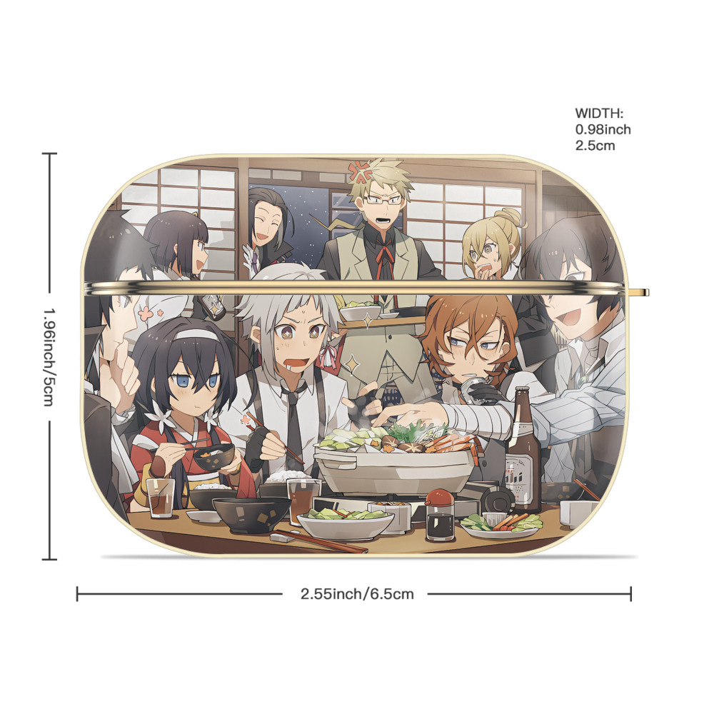 文豪ストレイドッグス Bungo Stray Dogs 【AirPods Pro用】ハードシェル保護ケース｜耐衝撃・防指紋・カラビナ付き商品仕様