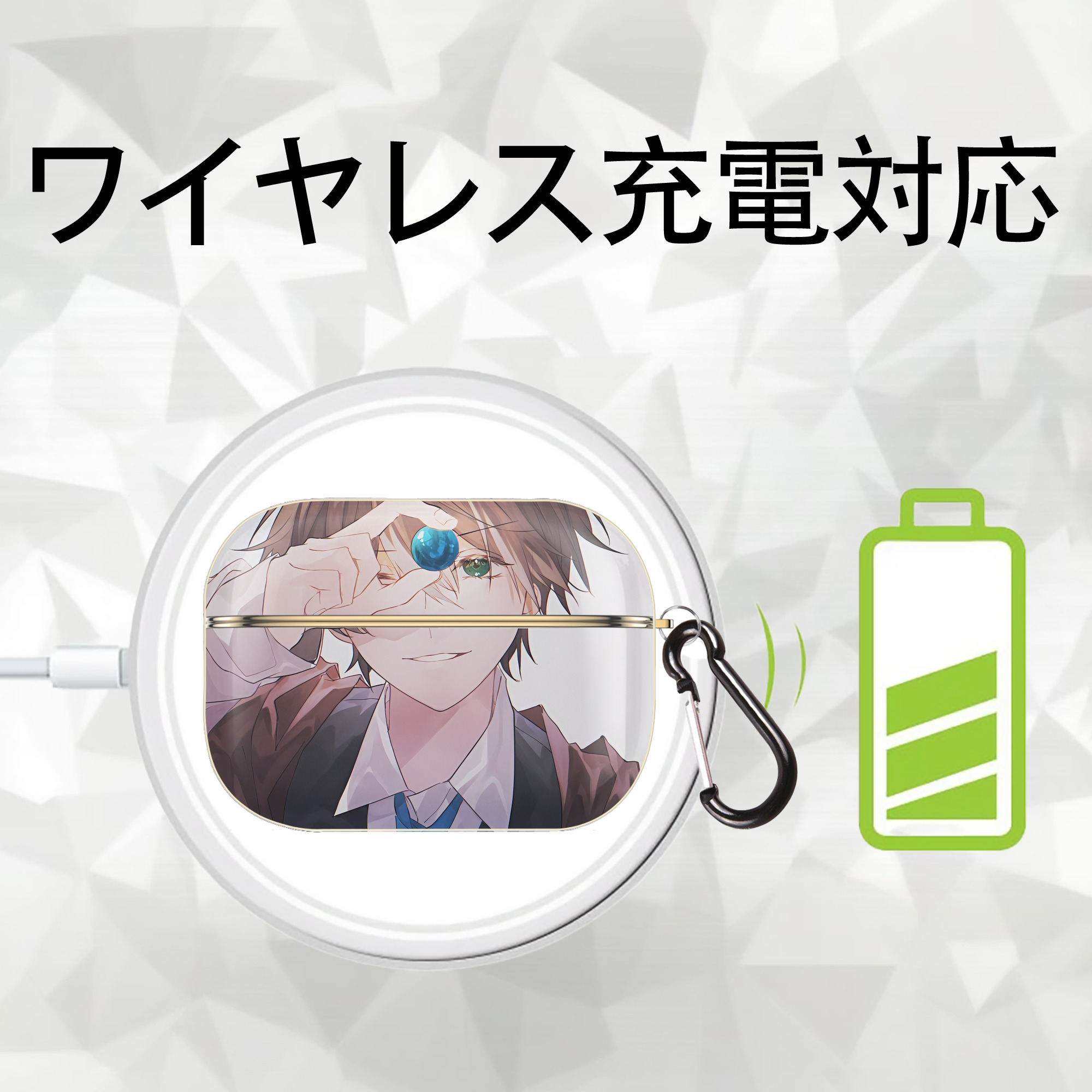 文豪ストレイドッグス Bungo Stray Dogs 【AirPods Pro用】ハードシェル保護ケース｜耐衝撃・防指紋・カラビナ付き商品仕様