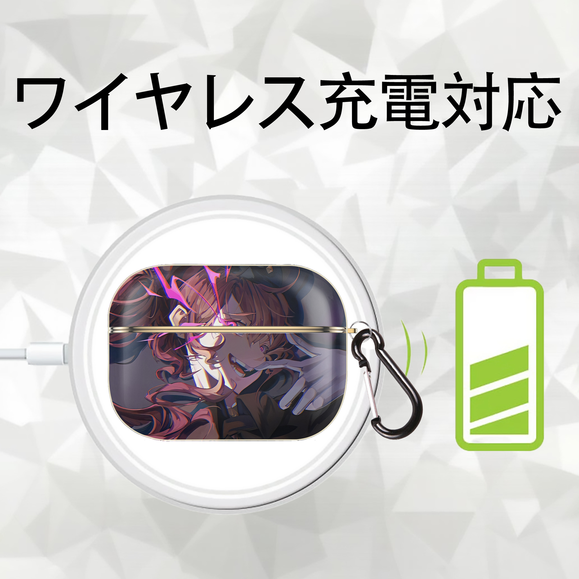 文豪ストレイドッグス Bungo Stray Dogs 【AirPods Pro用】ハードシェル保護ケース｜耐衝撃・防指紋・カラビナ付き商品仕様