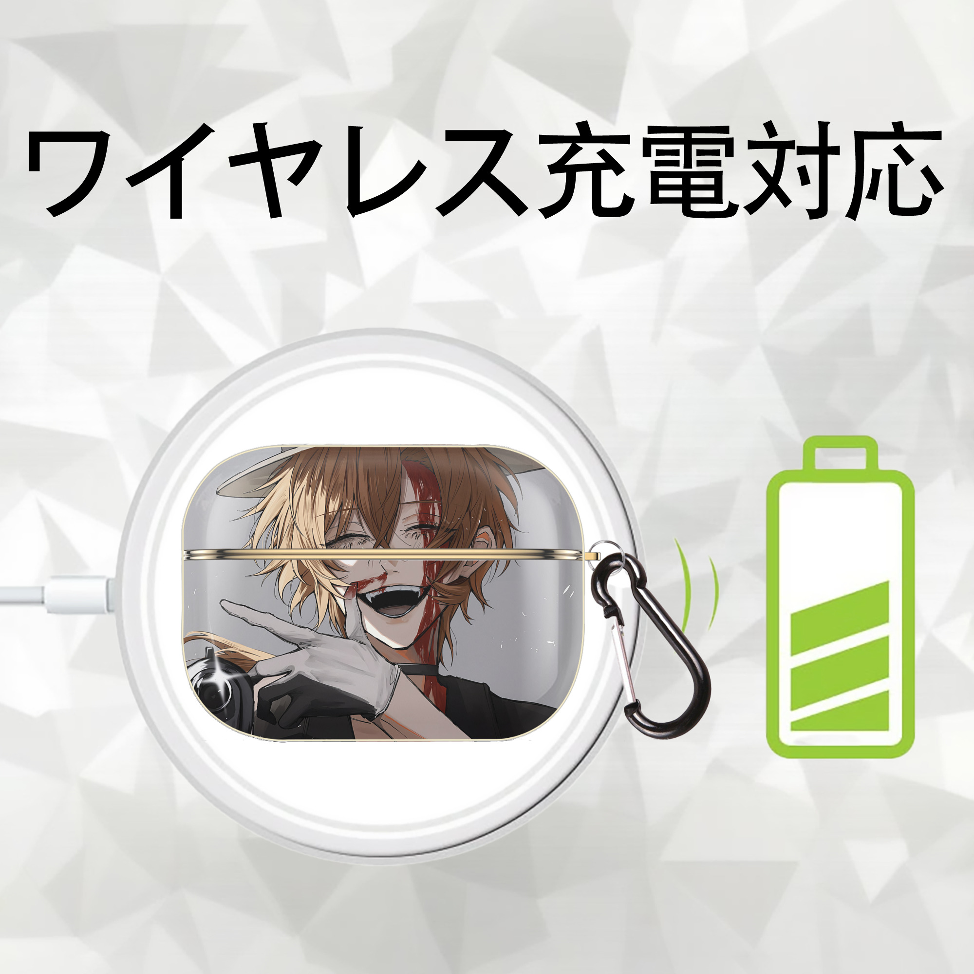 文豪ストレイドッグス Bungo Stray Dogs 【AirPods Pro用】ハードシェル保護ケース｜耐衝撃・防指紋・カラビナ付き商品仕様