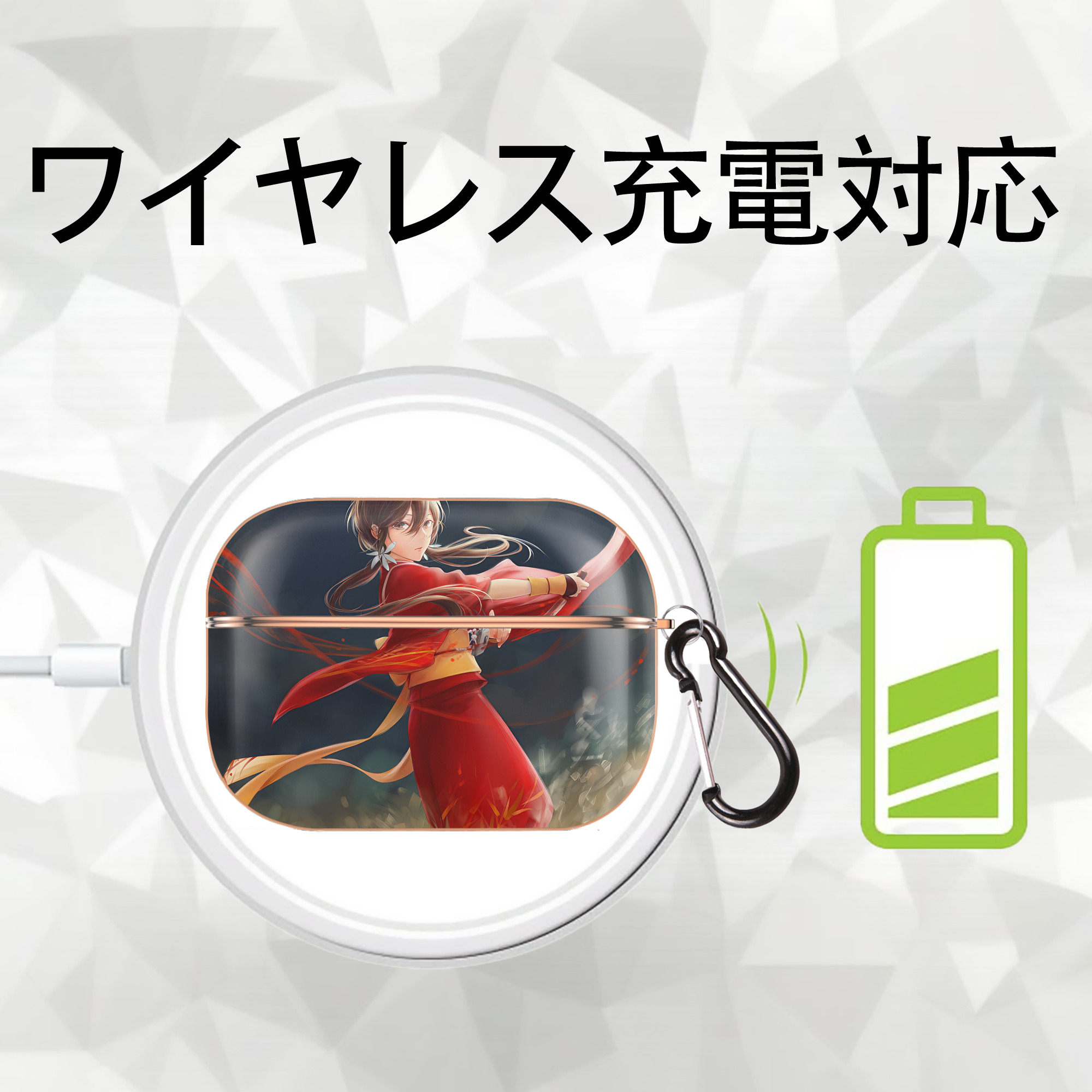 文豪ストレイドッグス Bungo Stray Dogs 【AirPods Pro用】ハードシェル保護ケース｜耐衝撃・防指紋・カラビナ付き商品仕様