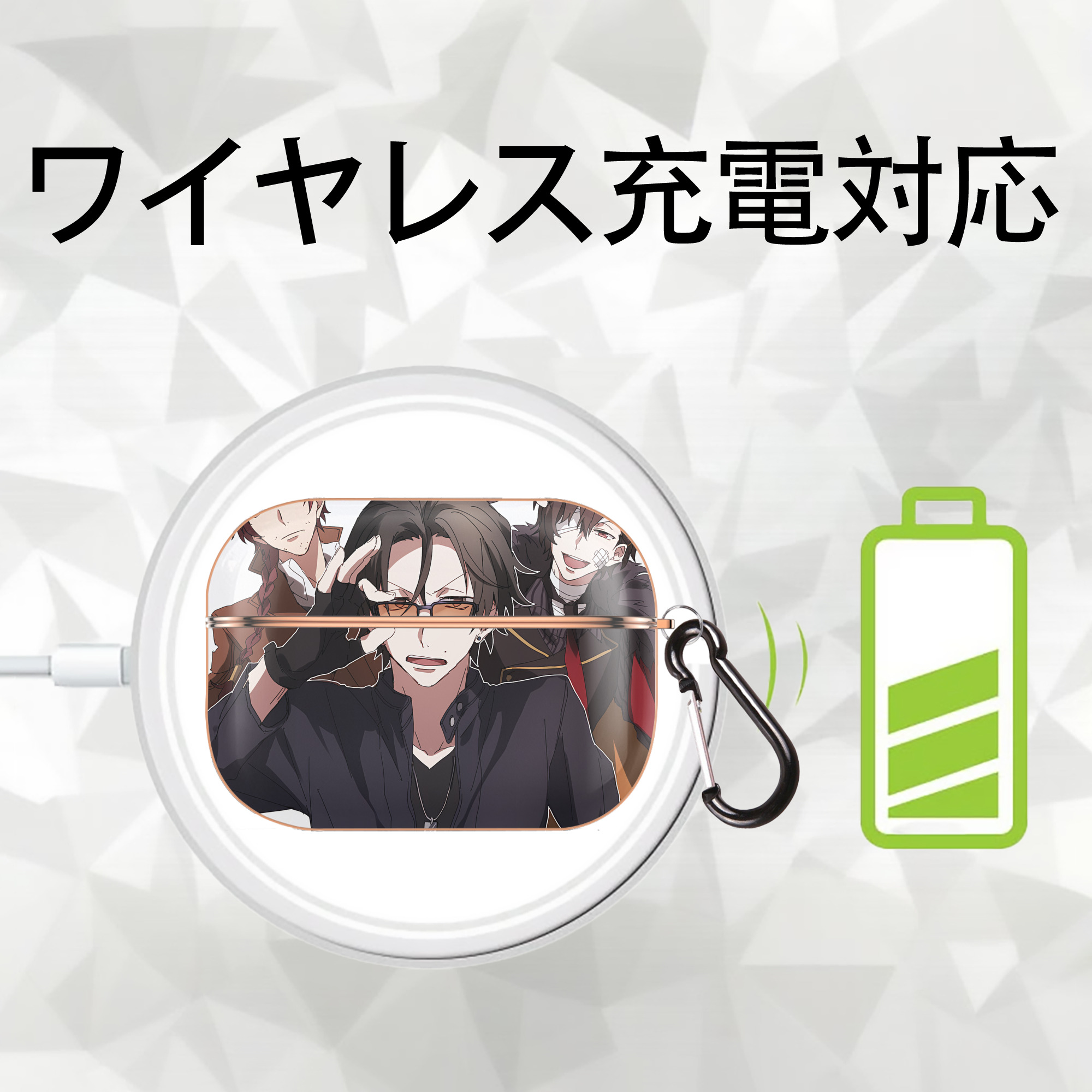 文豪ストレイドッグス Bungo Stray Dogs 【AirPods Pro用】ハードシェル保護ケース｜耐衝撃・防指紋・カラビナ付き商品仕様