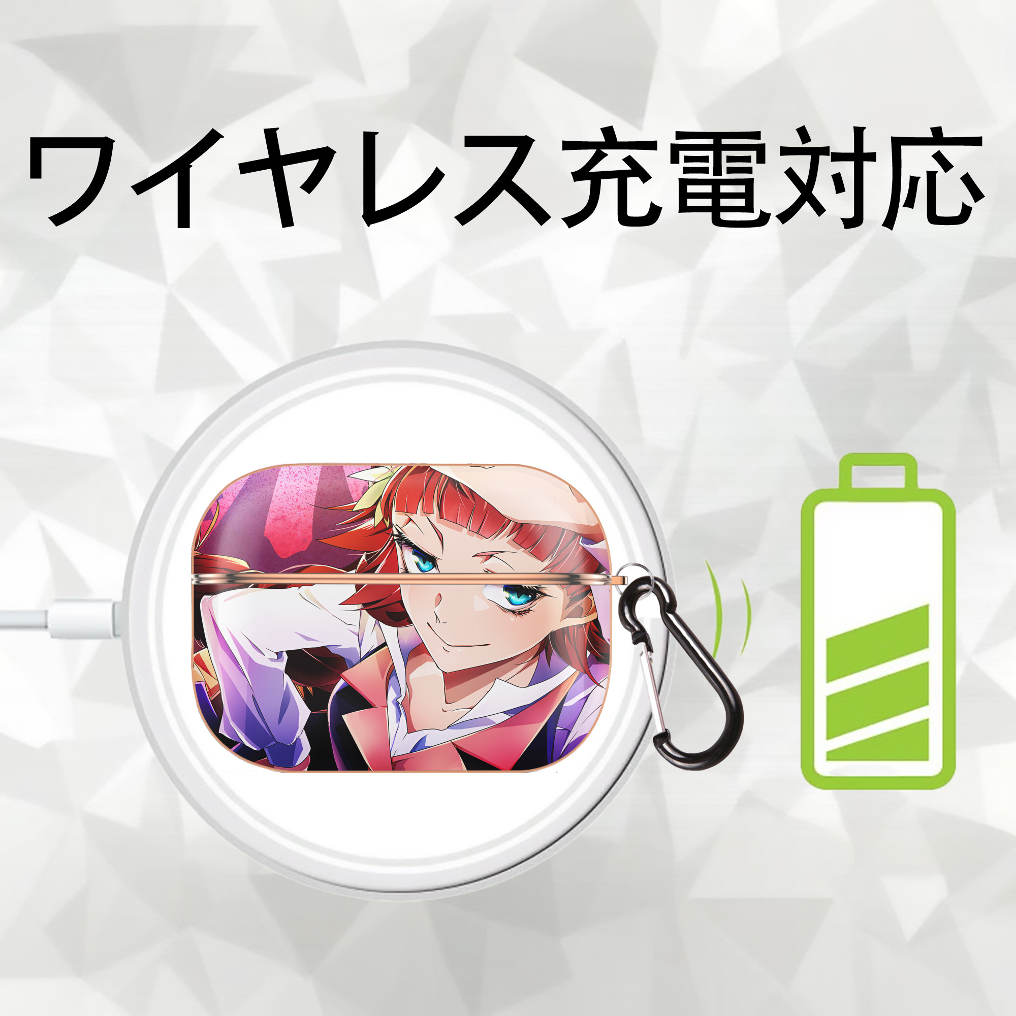 文豪ストレイドッグス Bungo Stray Dogs 【AirPods Pro用】ハードシェル保護ケース｜耐衝撃・防指紋・カラビナ付き商品仕様