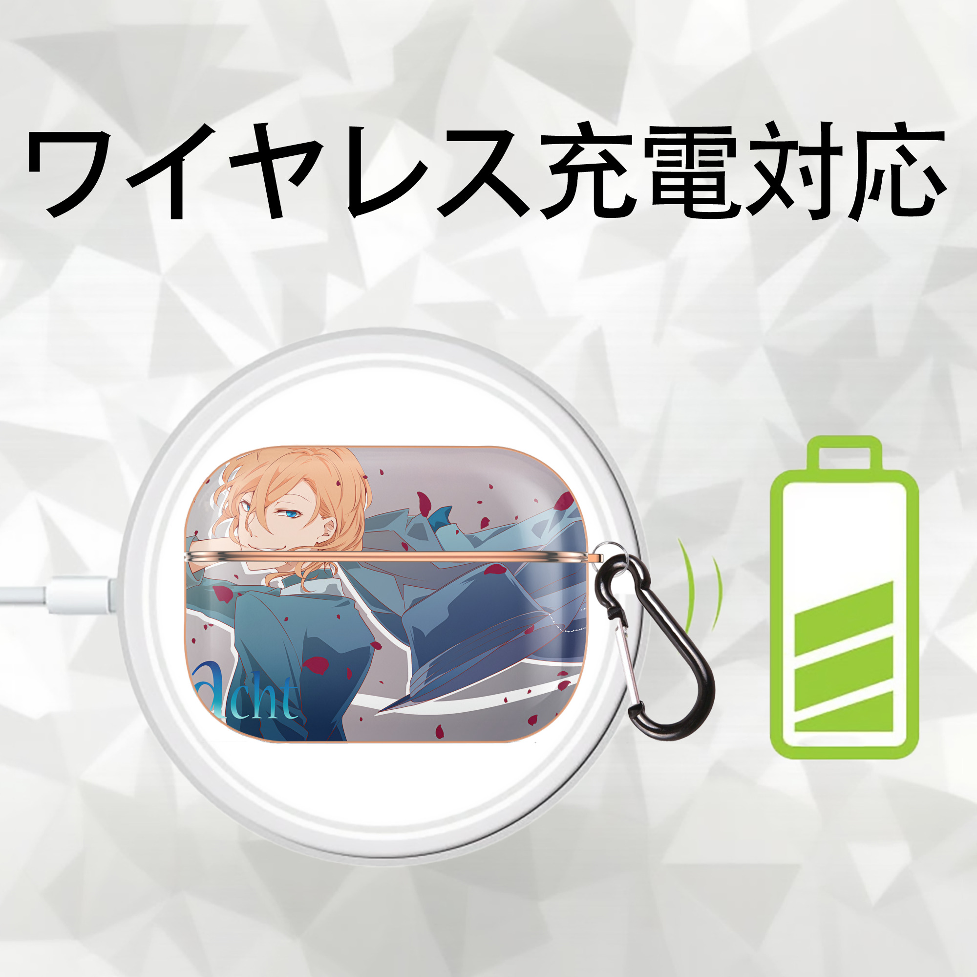 文豪ストレイドッグス Bungo Stray Dogs 【AirPods Pro用】ハードシェル保護ケース｜耐衝撃・防指紋・カラビナ付き商品仕様