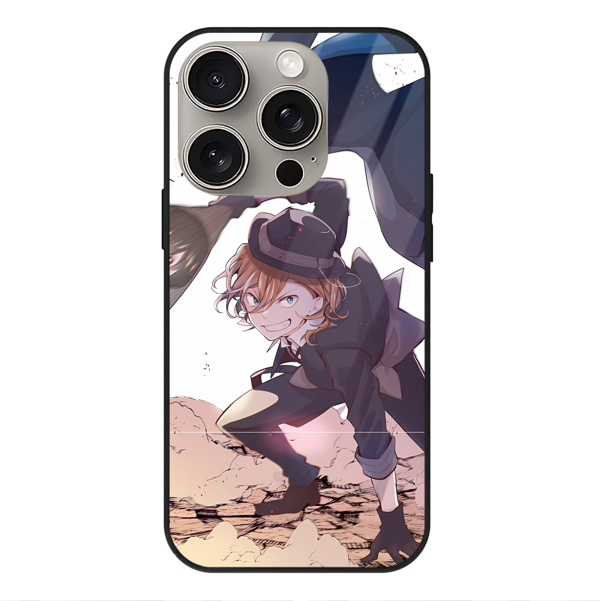 （画像用） 文豪ストレイドッグス Bungo Stray Dogs 【iPhone15Pro対応】スマホケース 耐衝撃＆黄変防止 背面ガラス