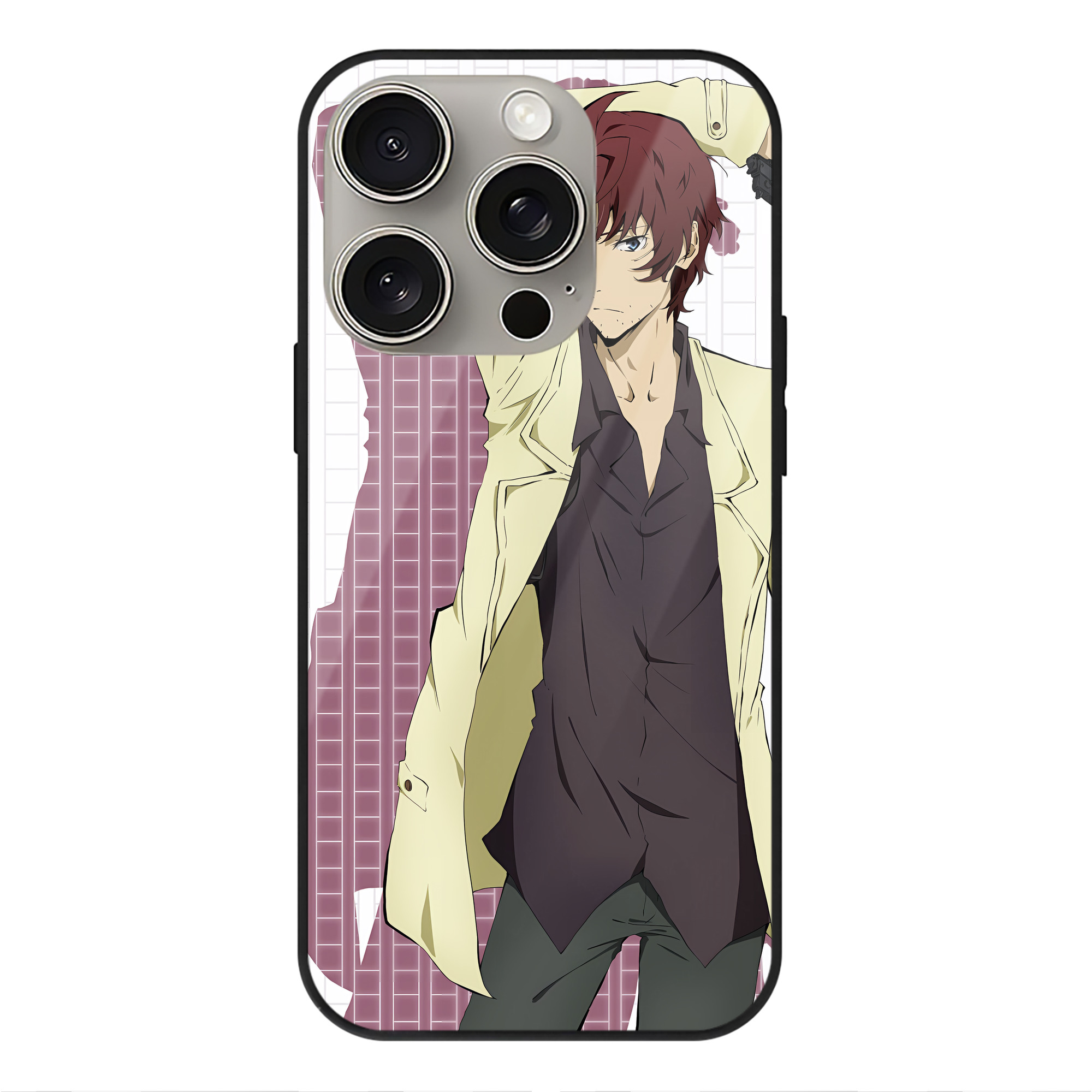 （画像用） 文豪ストレイドッグス Bungo Stray Dogs 【iPhone15Pro対応】スマホケース 耐衝撃＆黄変防止 背面ガラス
