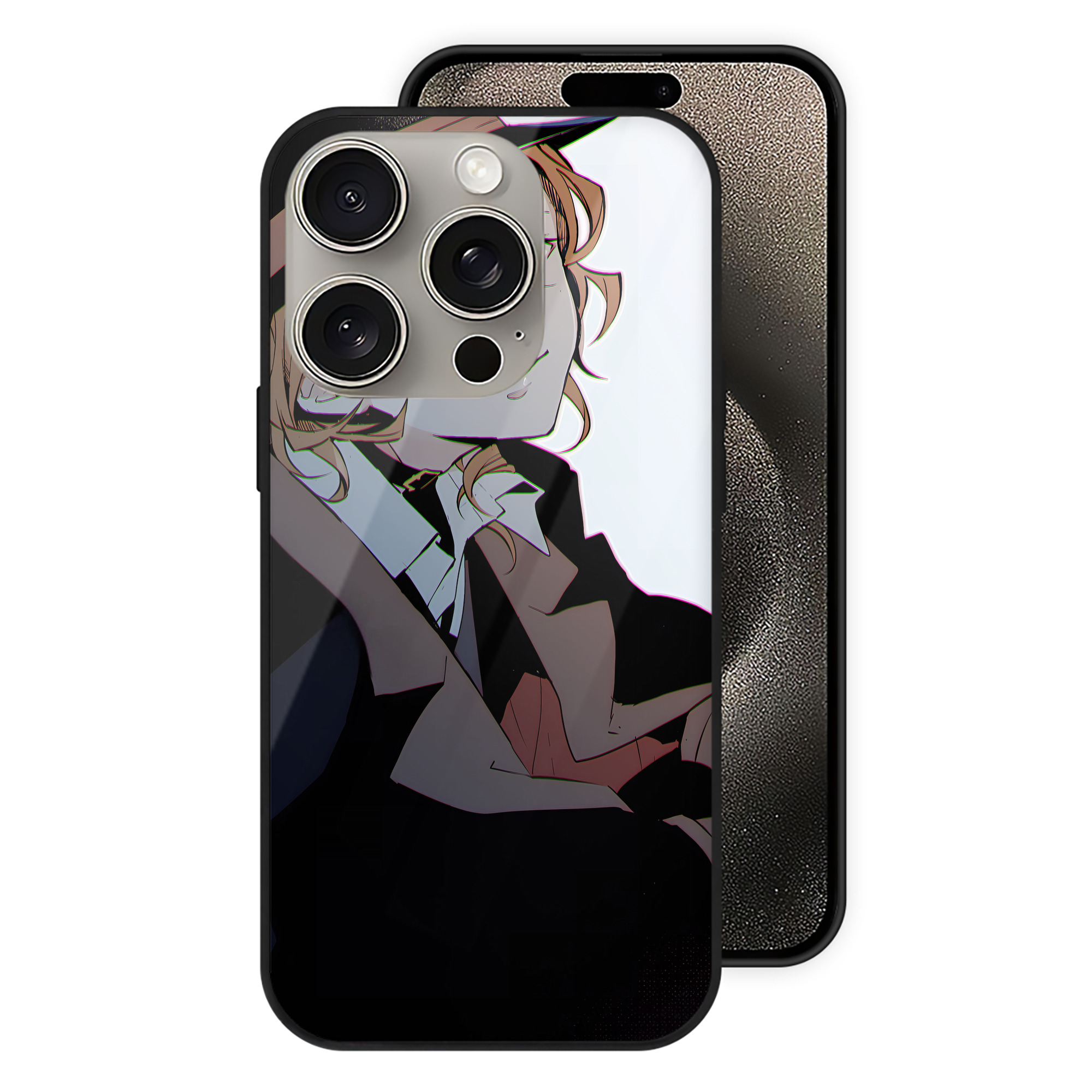 （画像用） 文豪ストレイドッグス Bungo Stray Dogs 【iPhone15Pro対応】スマホケース 耐衝撃＆黄変防止 背面ガラス