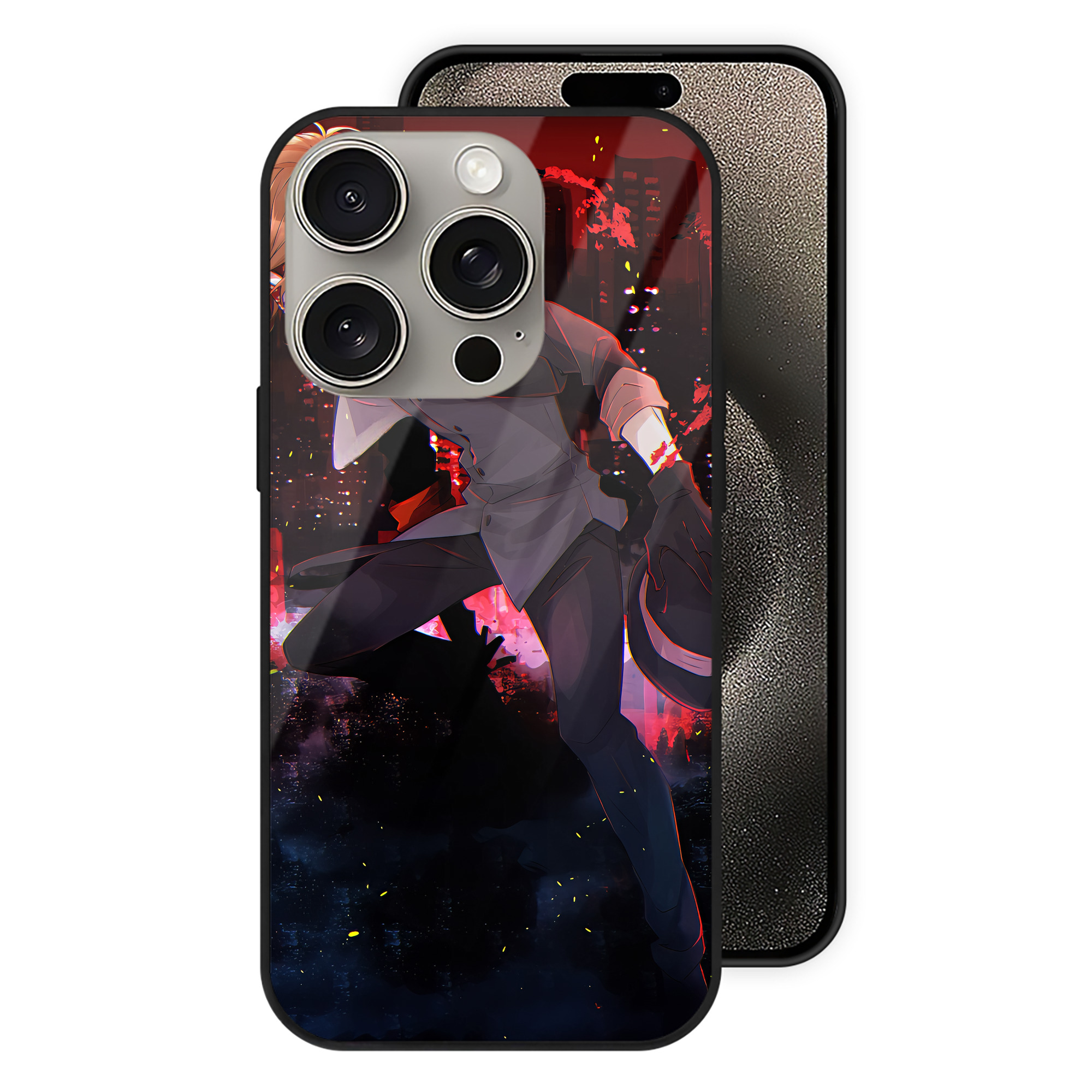 （画像用） 文豪ストレイドッグス Bungo Stray Dogs 【iPhone15Pro対応】スマホケース 耐衝撃＆黄変防止 背面ガラス