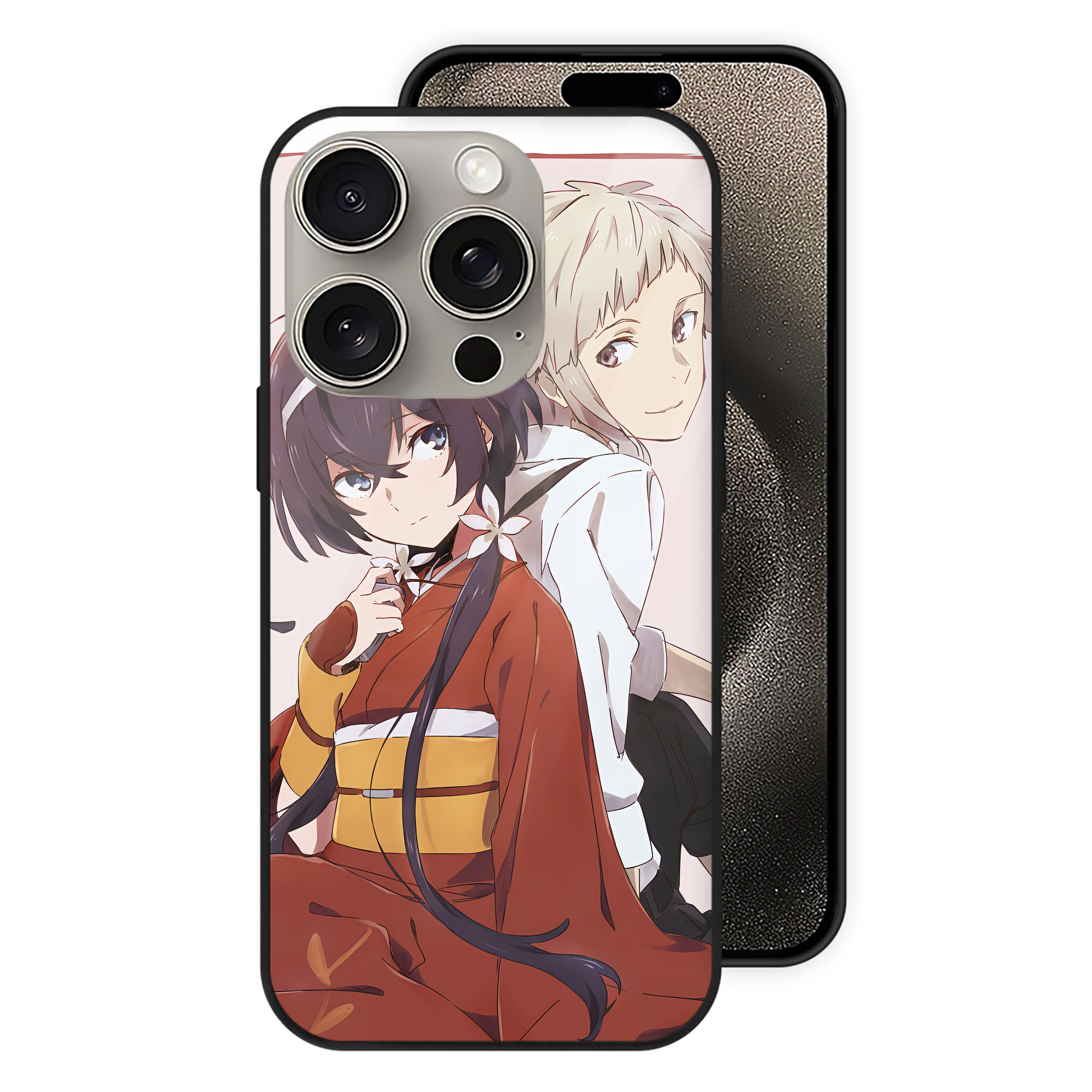 （画像用） 文豪ストレイドッグス Bungo Stray Dogs 【iPhone15Pro対応】スマホケース 耐衝撃＆黄変防止 背面ガラス