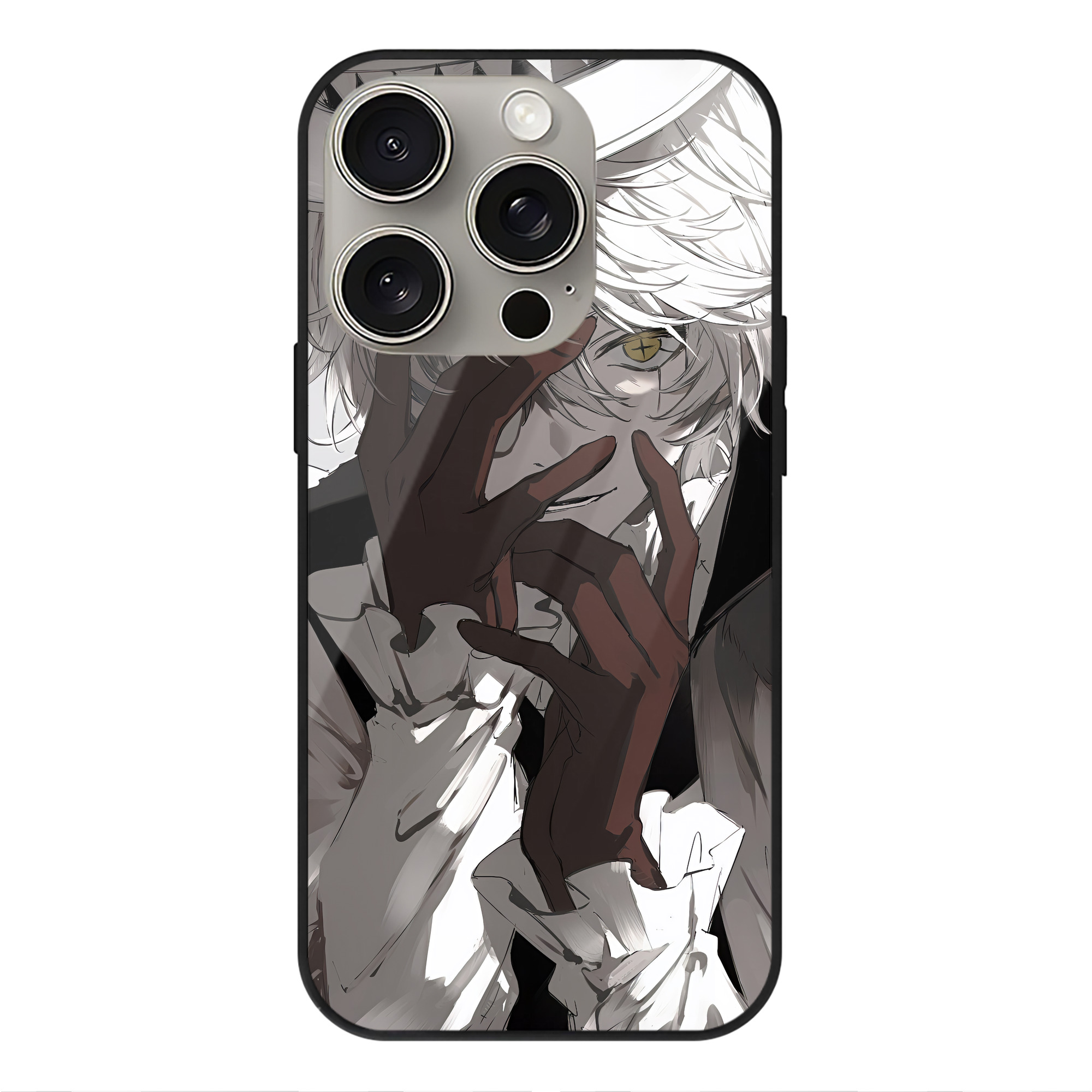 （画像用） 文豪ストレイドッグス Bungo Stray Dogs 【iPhone15Pro対応】スマホケース 耐衝撃＆黄変防止 背面ガラス
