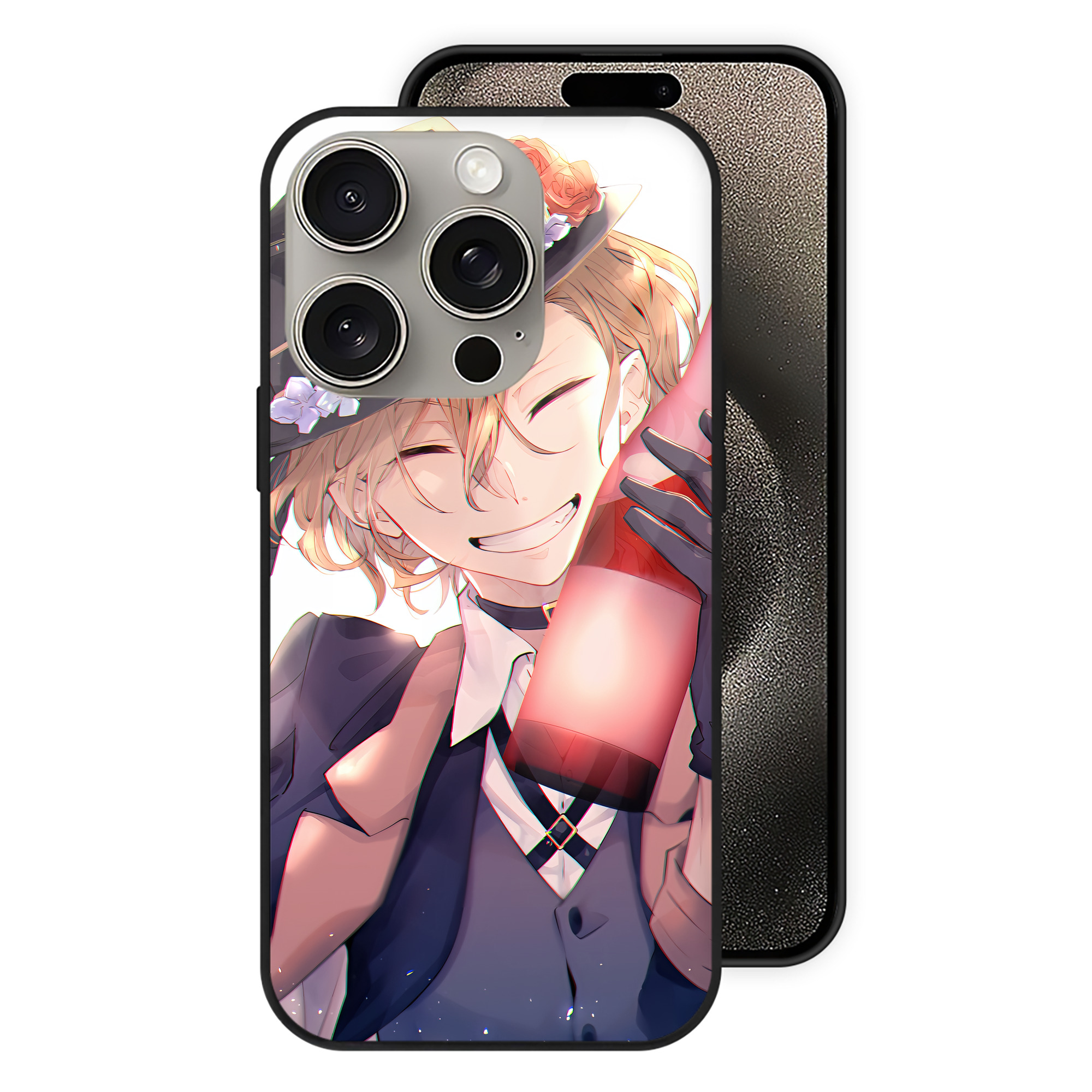 （画像用） 文豪ストレイドッグス Bungo Stray Dogs 【iPhone15Pro対応】スマホケース 耐衝撃＆黄変防止 背面ガラス