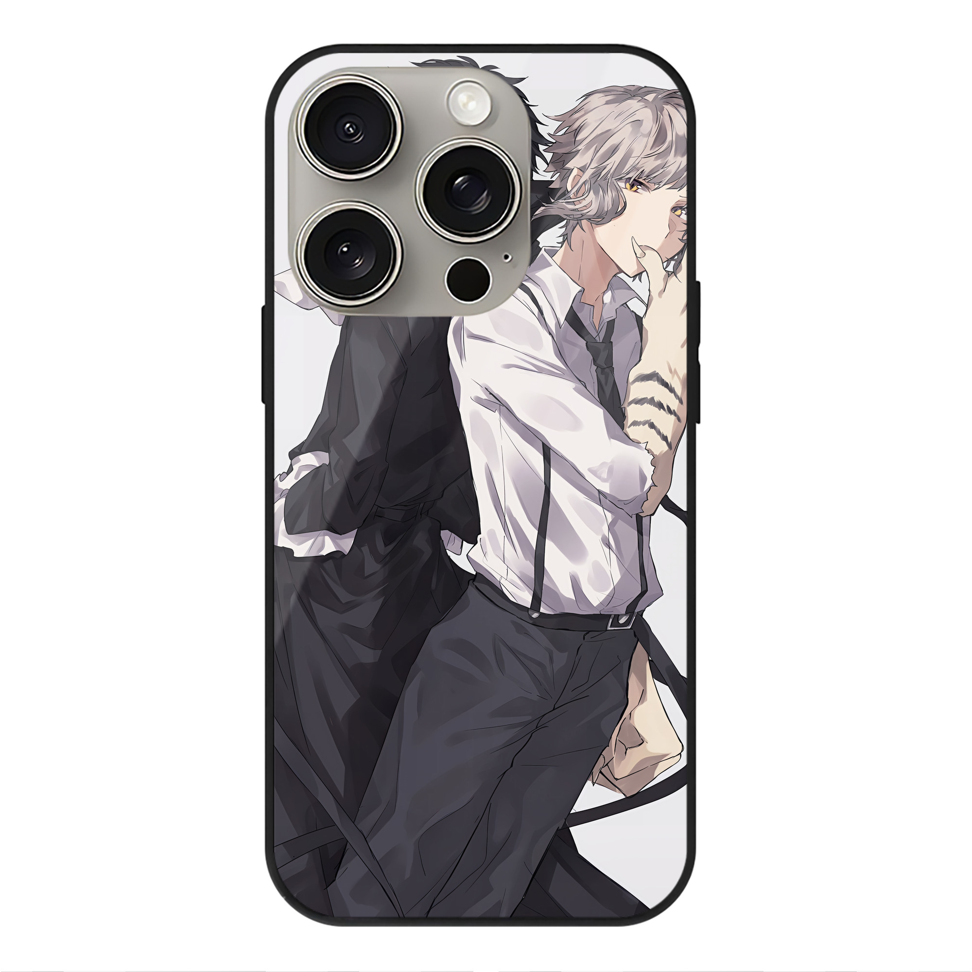 （画像用） 文豪ストレイドッグス Bungo Stray Dogs 【iPhone15Pro対応】スマホケース 耐衝撃＆黄変防止 背面ガラス