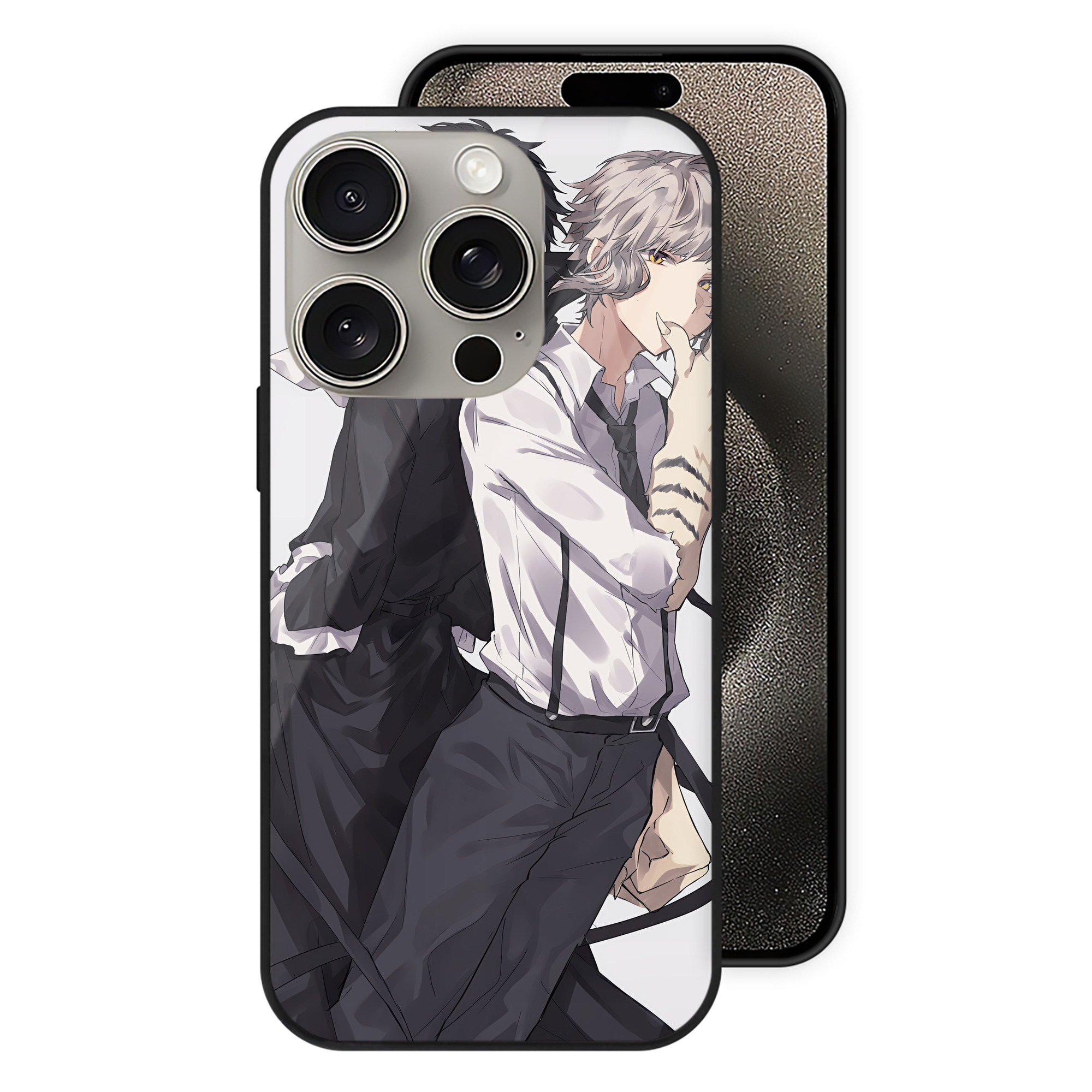 （画像用） 文豪ストレイドッグス Bungo Stray Dogs 【iPhone15Pro対応】スマホケース 耐衝撃＆黄変防止 背面ガラス