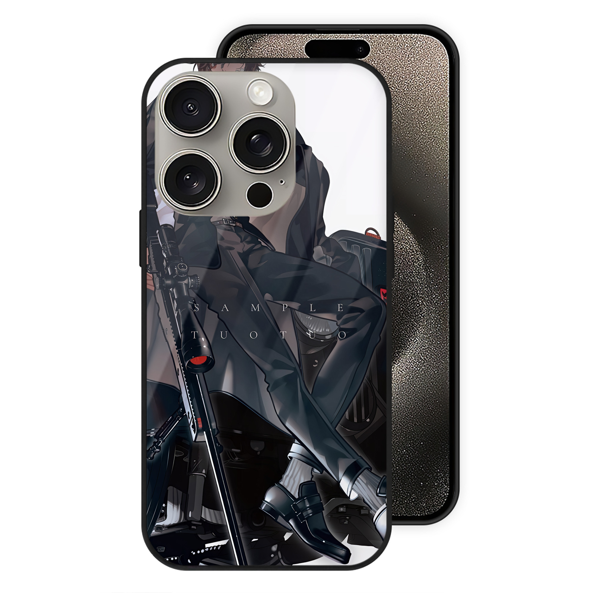 （画像用） 文豪ストレイドッグス Bungo Stray Dogs 【iPhone15Pro対応】スマホケース 耐衝撃＆黄変防止 背面ガラス