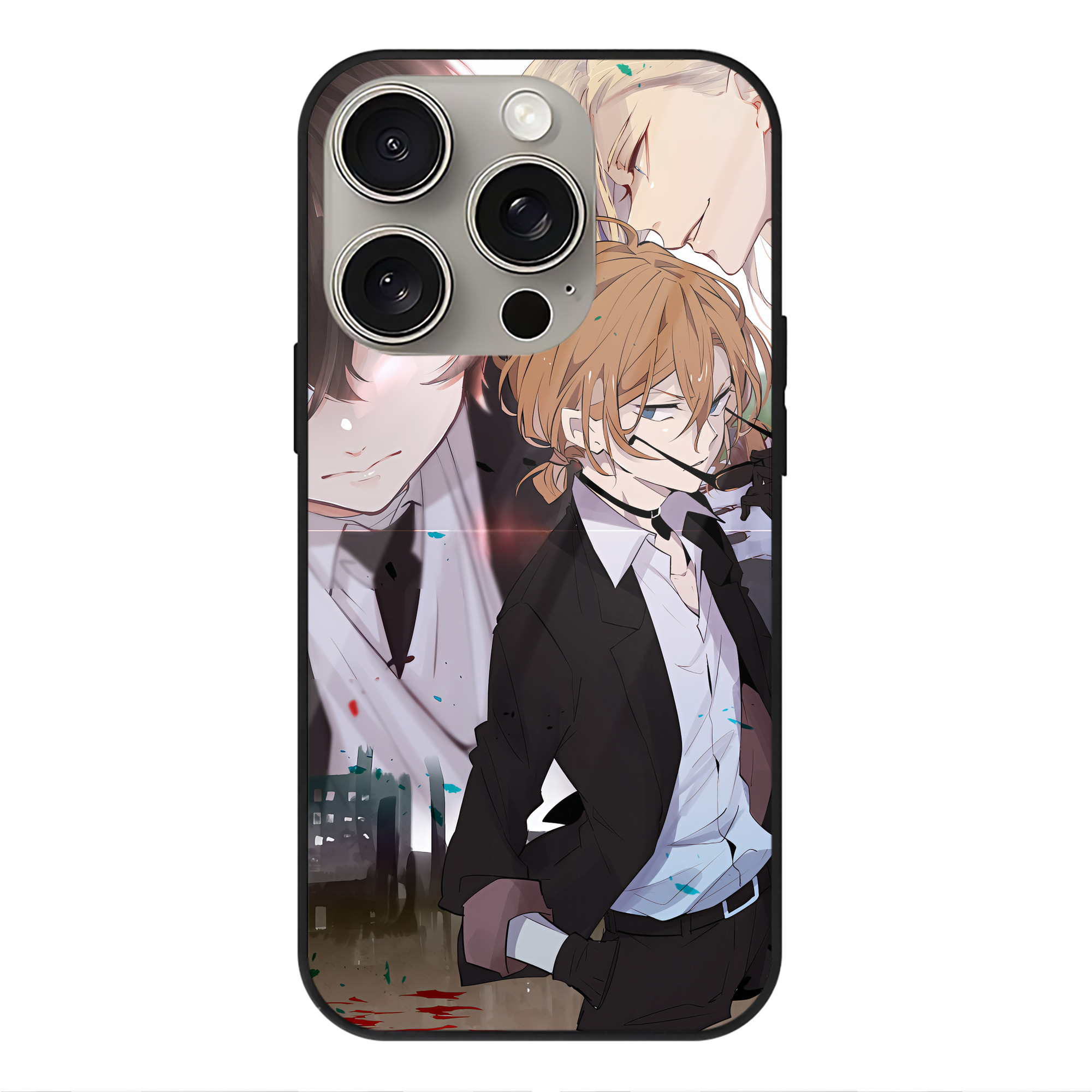 （画像用） 文豪ストレイドッグス Bungo Stray Dogs 【iPhone15Pro対応】スマホケース 耐衝撃＆黄変防止 背面ガラス