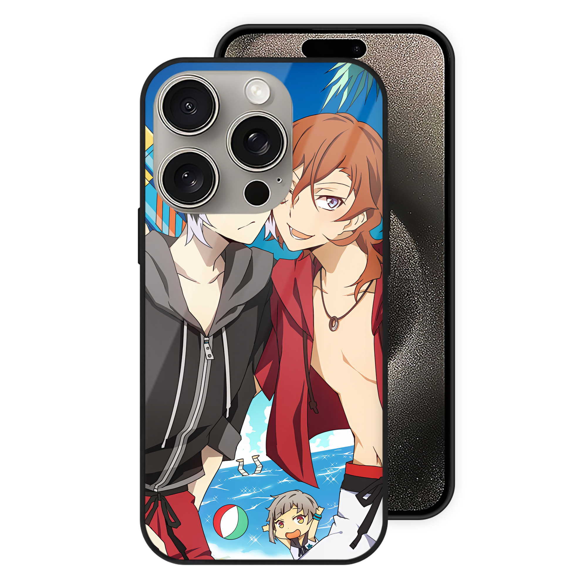 （画像用） 文豪ストレイドッグス Bungo Stray Dogs 【iPhone15Pro対応】スマホケース 耐衝撃＆黄変防止 背面ガラス