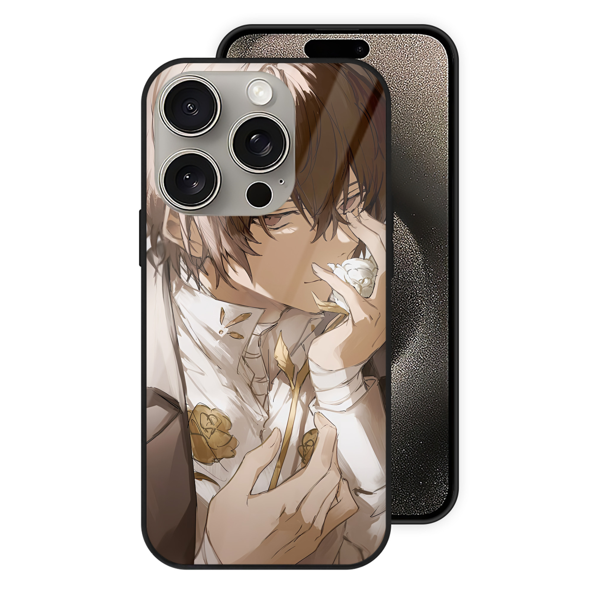 （画像用） 文豪ストレイドッグス Bungo Stray Dogs 【iPhone15Pro対応】スマホケース 耐衝撃＆黄変防止 背面ガラス