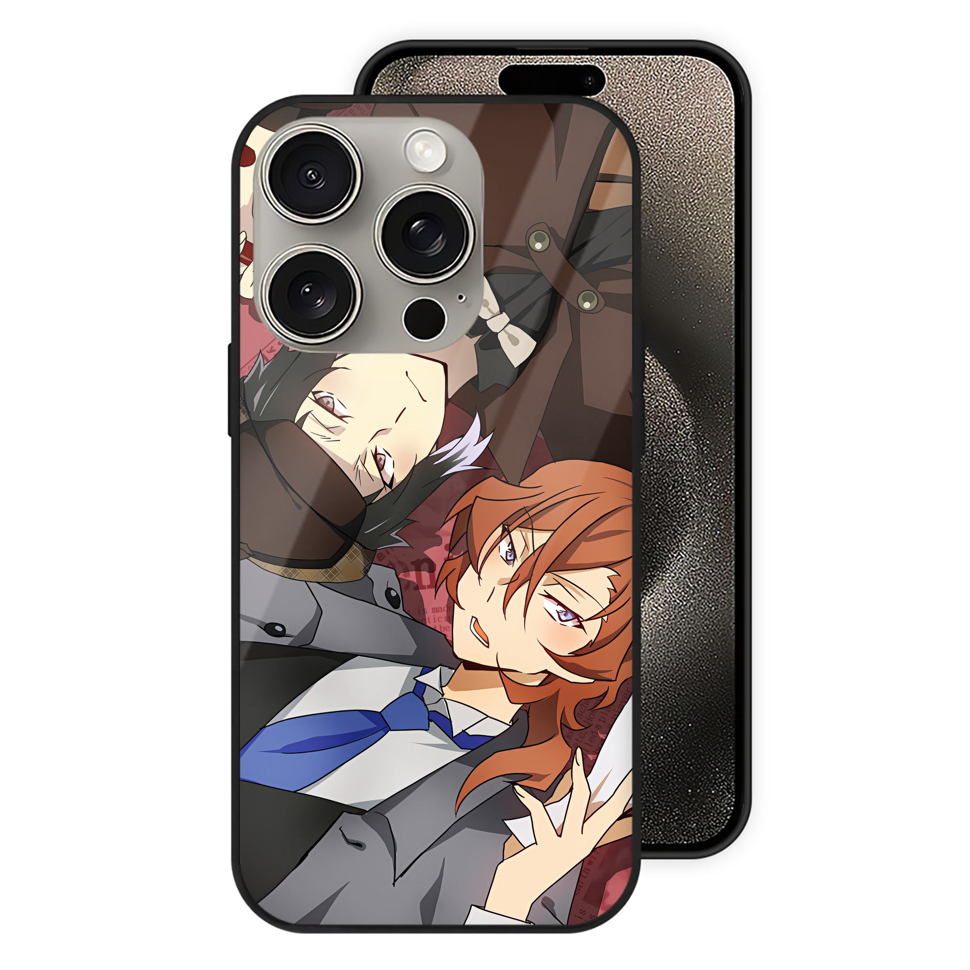 （画像用） 文豪ストレイドッグス Bungo Stray Dogs 【iPhone15Pro対応】スマホケース 耐衝撃＆黄変防止 背面ガラス