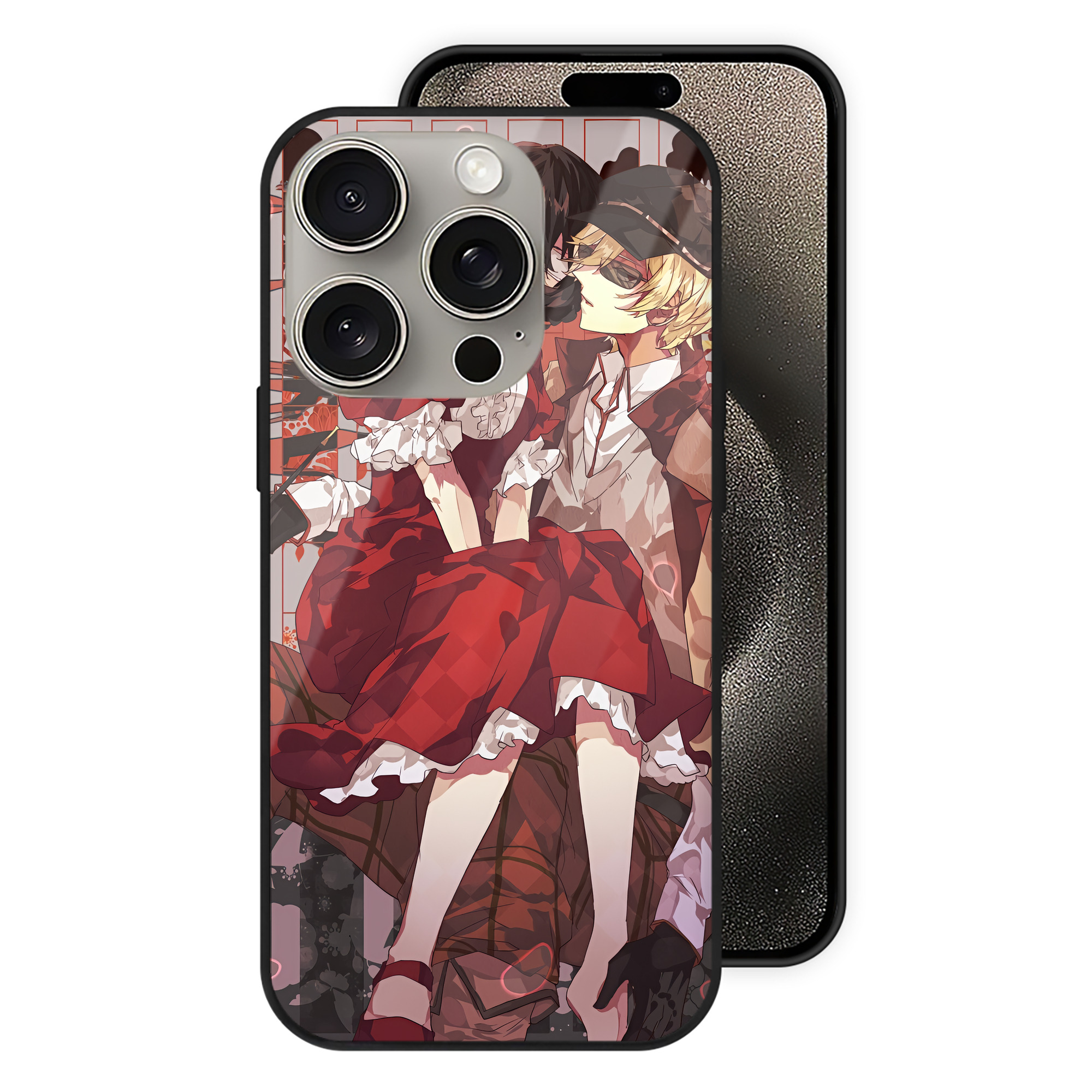 （画像用） 文豪ストレイドッグス Bungo Stray Dogs 【iPhone15Pro対応】スマホケース 耐衝撃＆黄変防止 背面ガラス
