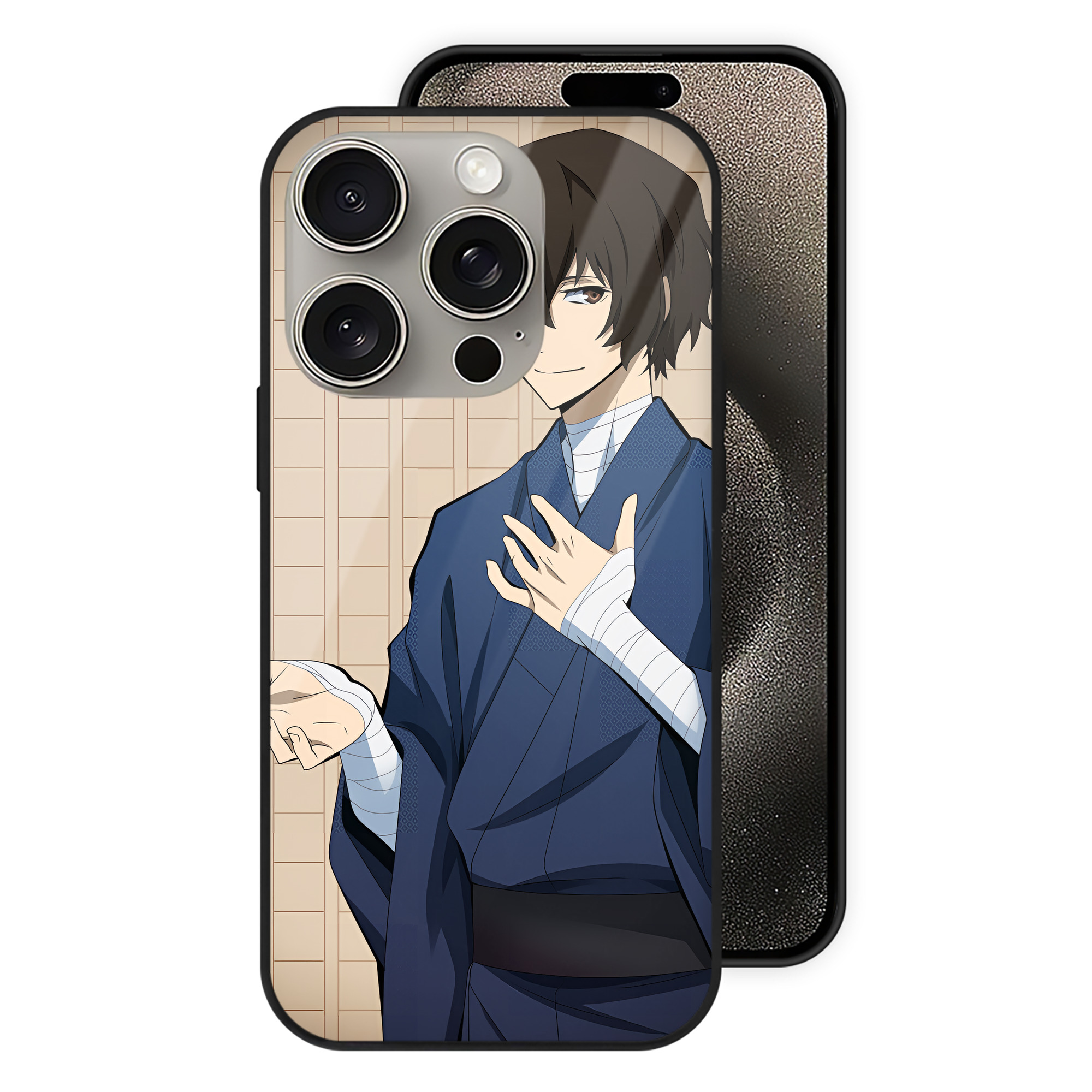 （画像用） 文豪ストレイドッグス Bungo Stray Dogs 【iPhone15Pro対応】スマホケース 耐衝撃＆黄変防止 背面ガラス
