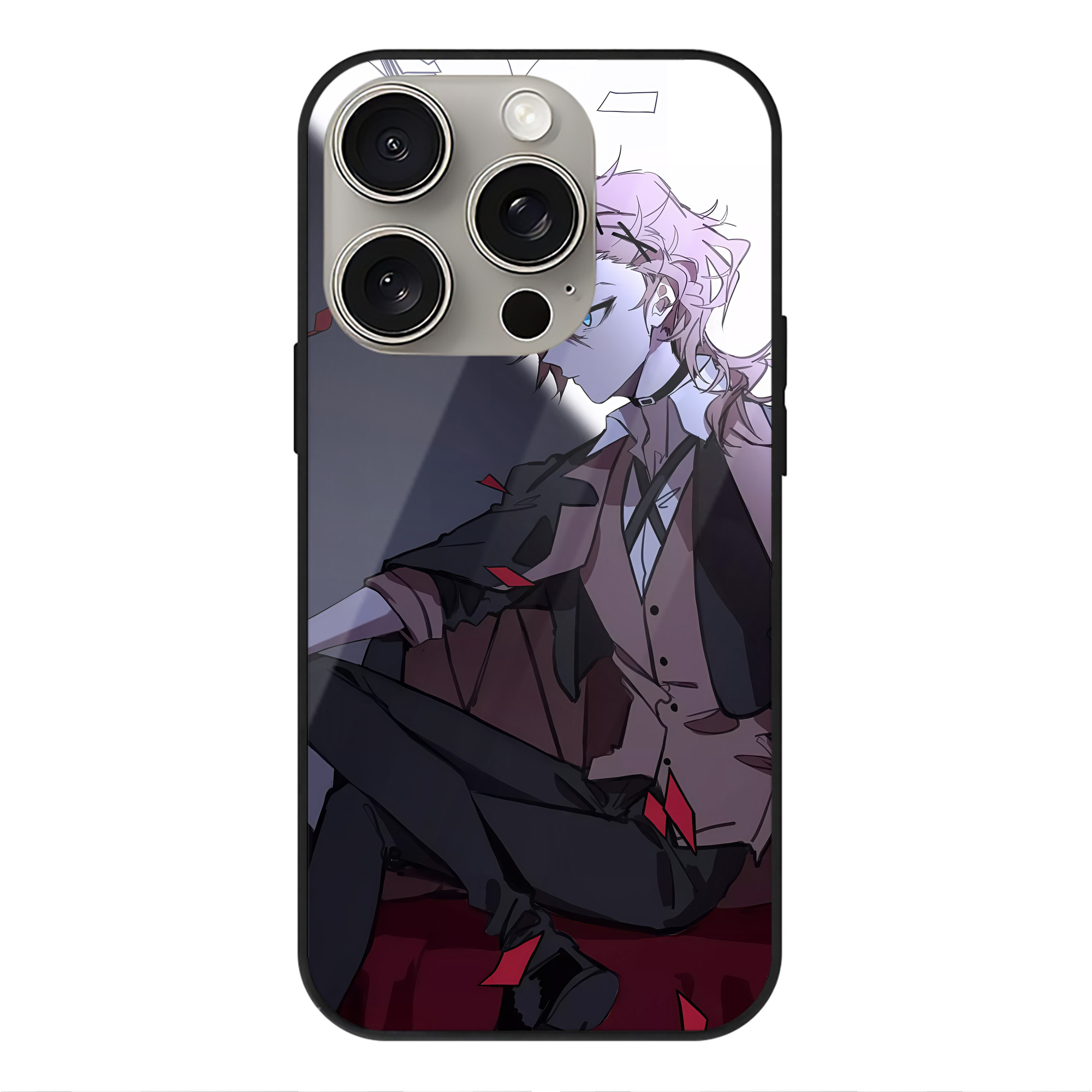 （画像用） 文豪ストレイドッグス Bungo Stray Dogs 【iPhone15Pro対応】スマホケース 耐衝撃＆黄変防止 背面ガラス