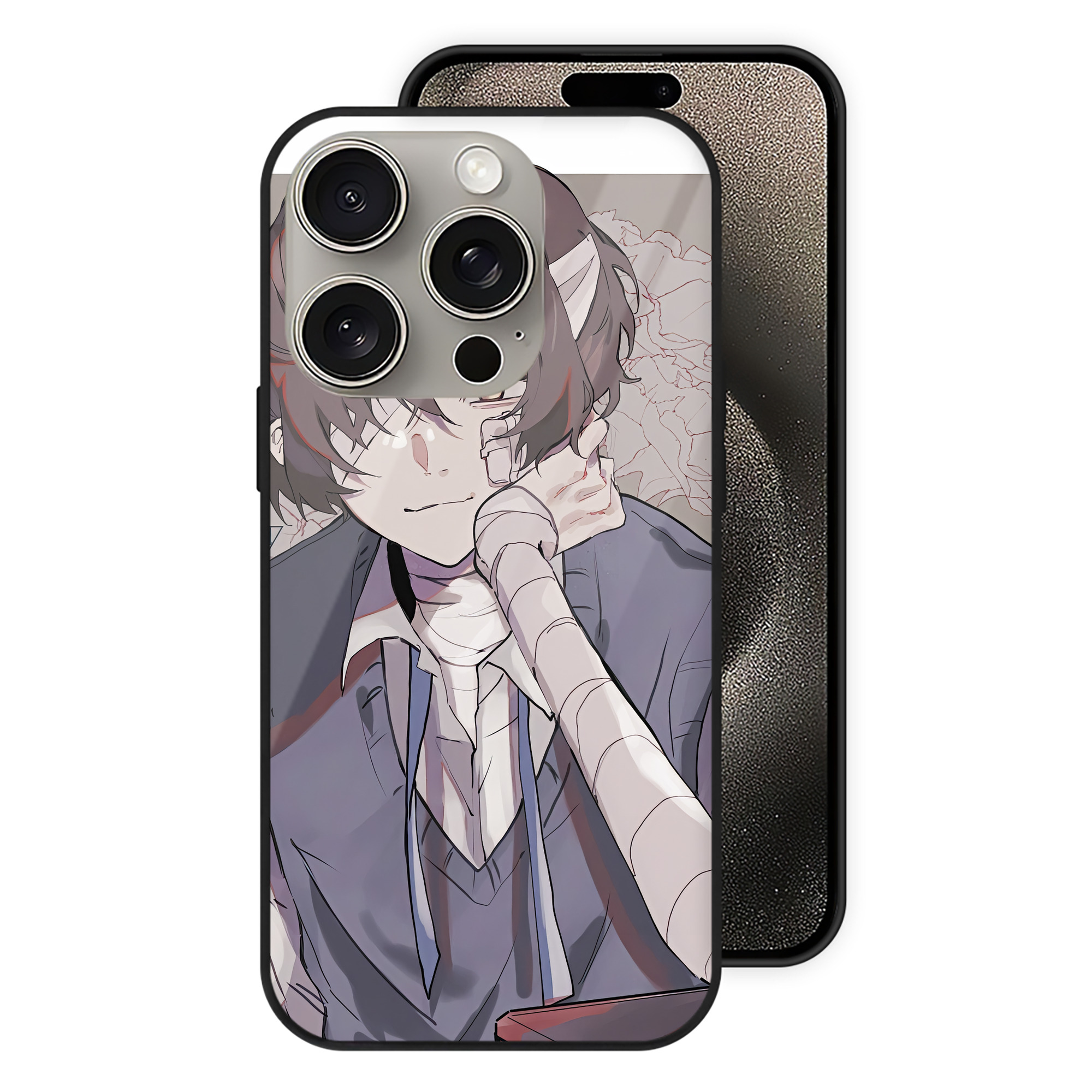 （画像用） 文豪ストレイドッグス Bungo Stray Dogs 【iPhone15Pro対応】スマホケース 耐衝撃＆黄変防止 背面ガラス