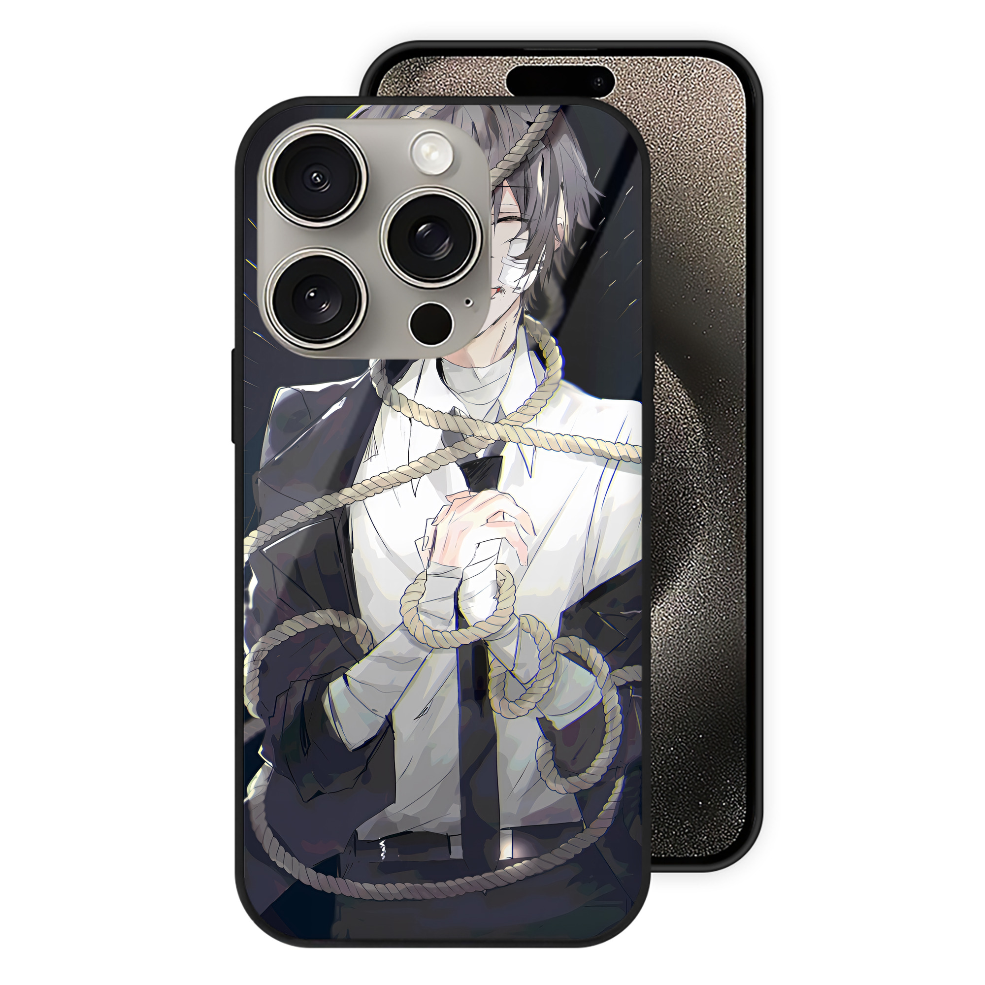 （画像用） 文豪ストレイドッグス Bungo Stray Dogs 【iPhone15Pro対応】スマホケース 耐衝撃＆黄変防止 背面ガラス