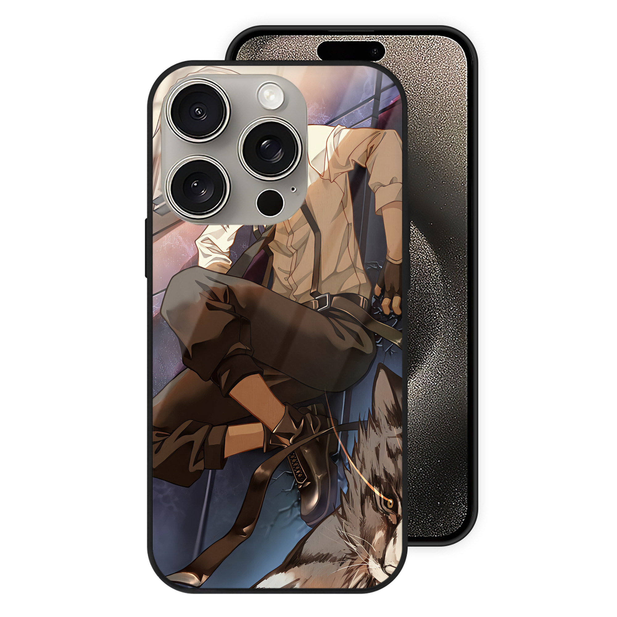 （画像用） 文豪ストレイドッグス Bungo Stray Dogs 【iPhone15Pro対応】スマホケース 耐衝撃＆黄変防止 背面ガラス