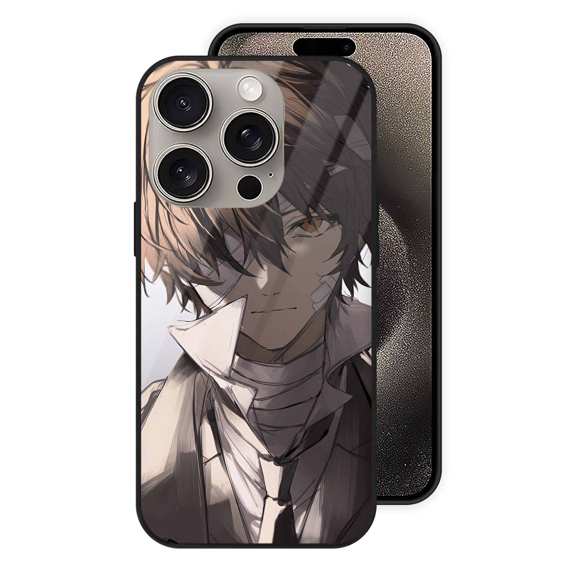 （画像用） 文豪ストレイドッグス Bungo Stray Dogs 【iPhone15Pro対応】スマホケース 耐衝撃＆黄変防止 背面ガラス