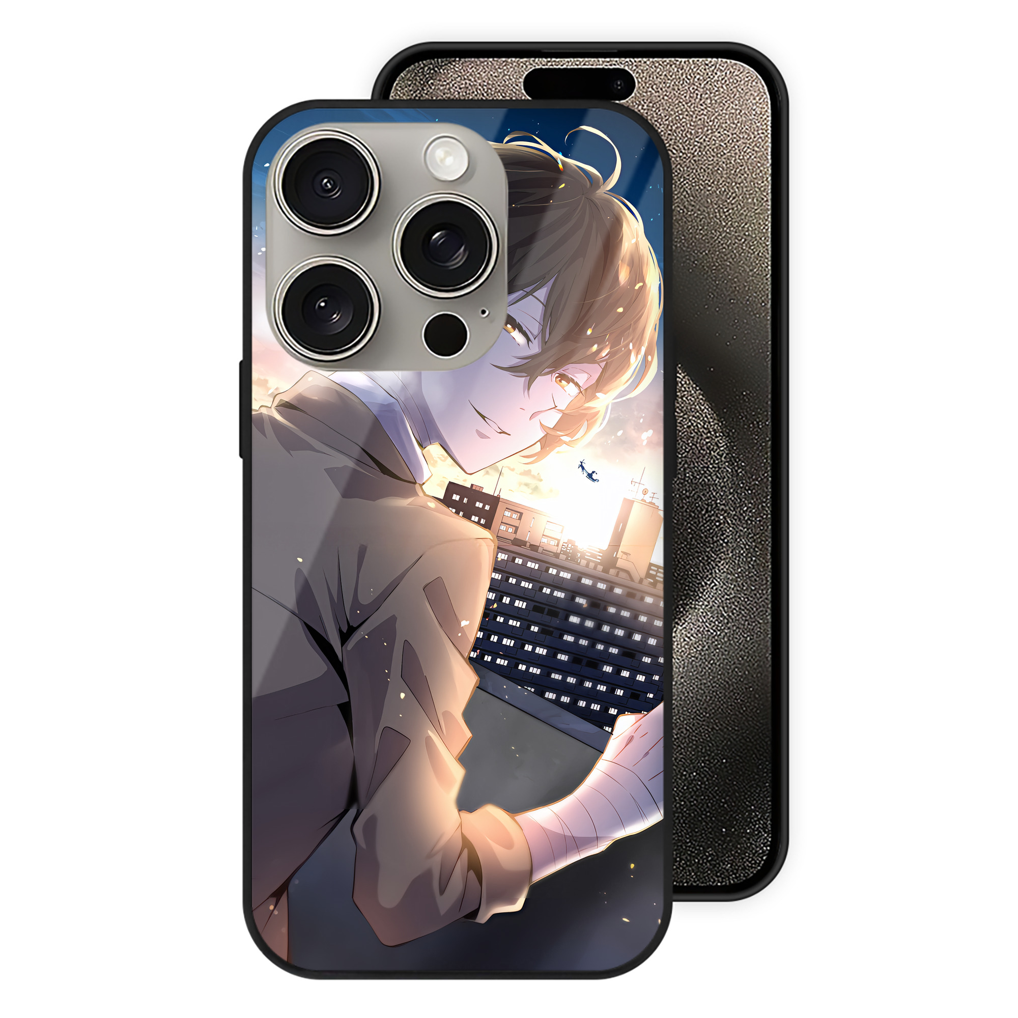 （画像用） 文豪ストレイドッグス Bungo Stray Dogs 【iPhone15Pro対応】スマホケース 耐衝撃＆黄変防止 背面ガラス
