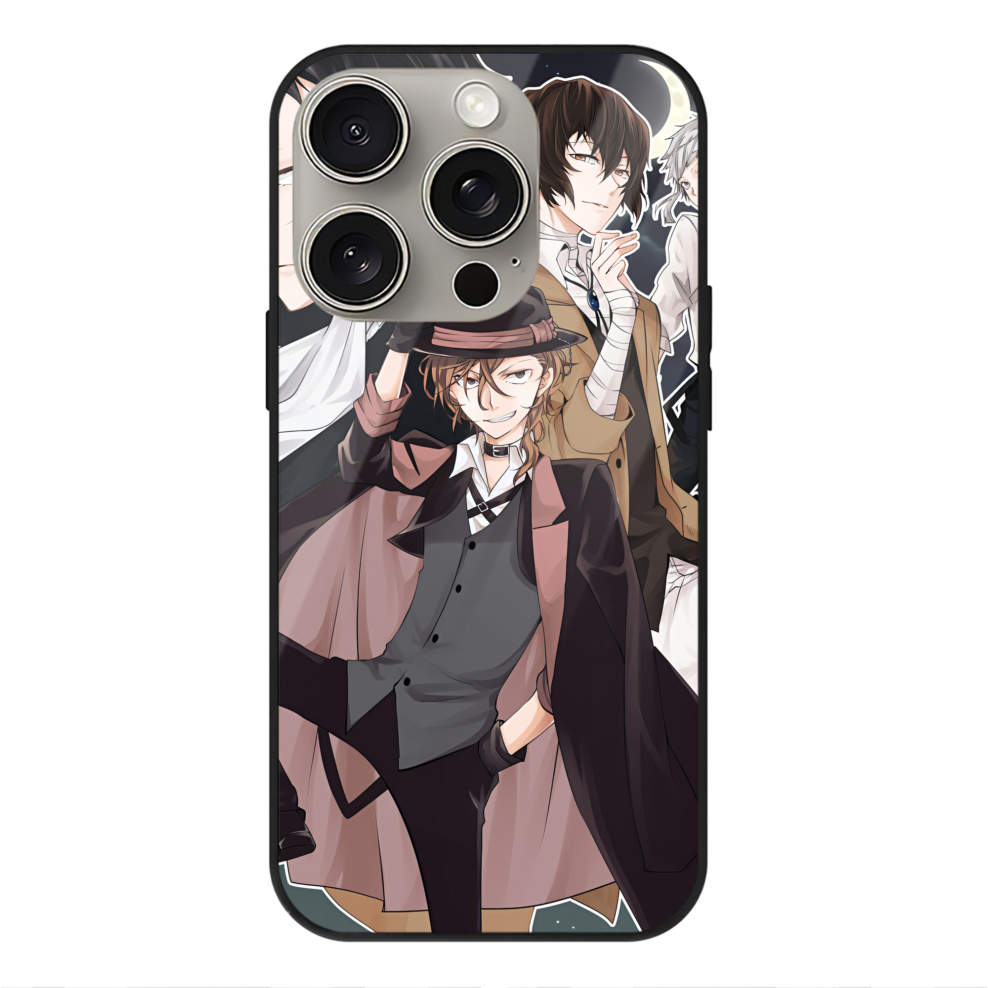 （画像用） 文豪ストレイドッグス Bungo Stray Dogs 【iPhone15Pro対応】スマホケース 耐衝撃＆黄変防止 背面ガラス