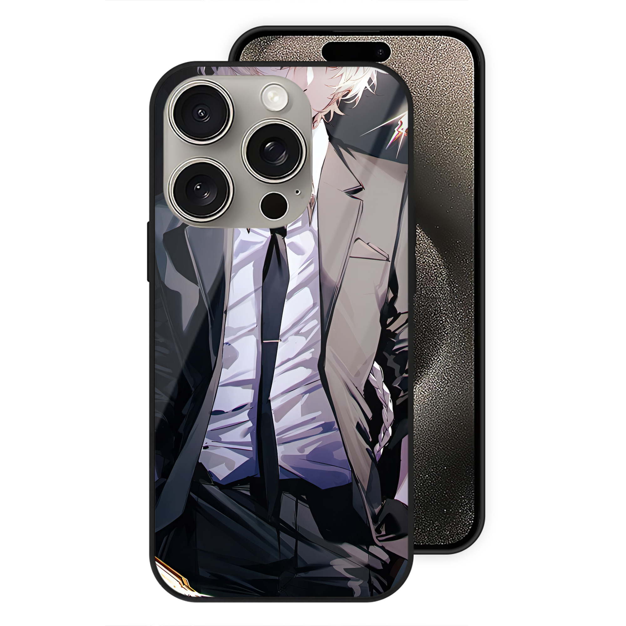 （画像用） 文豪ストレイドッグス Bungo Stray Dogs 【iPhone15Pro対応】スマホケース 耐衝撃＆黄変防止 背面ガラス